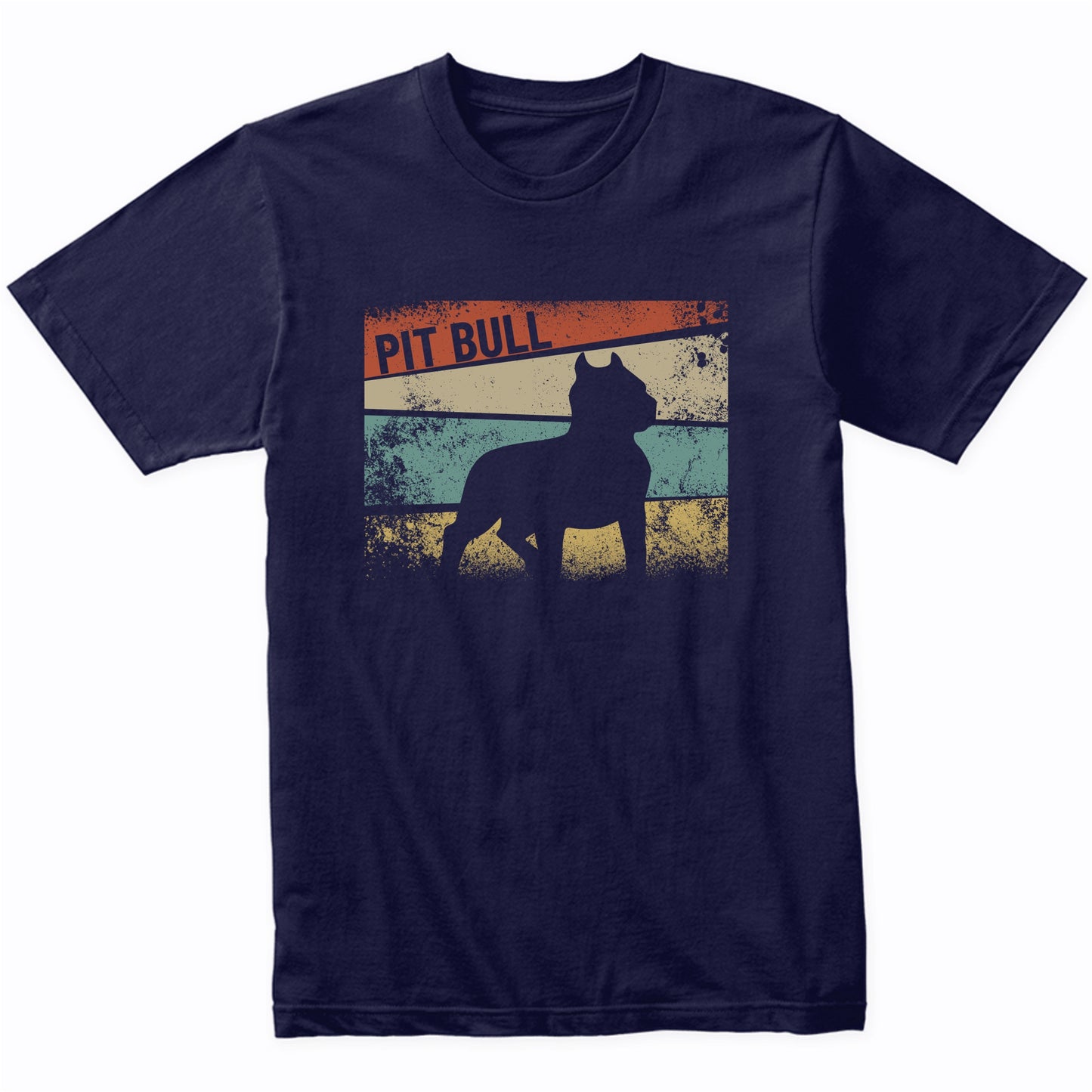 Retro Pit Bull Dog Breed Silhouette Pitty T-Shirt
