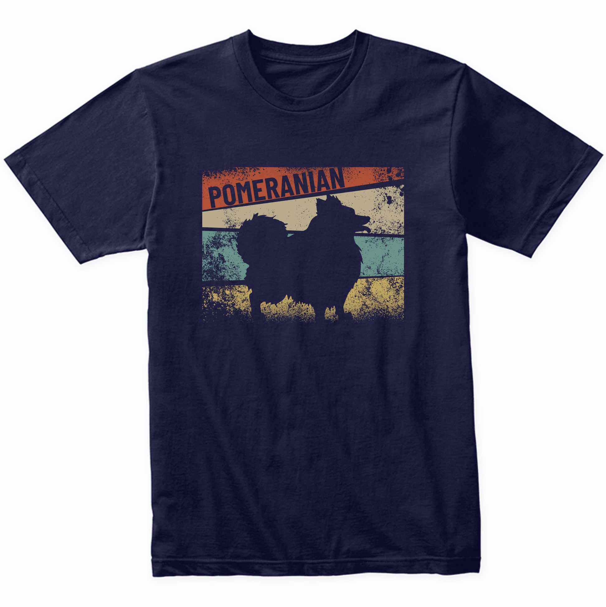 Retro Pomeranian Dog Breed Silhouette Pomeranian T-Shirt