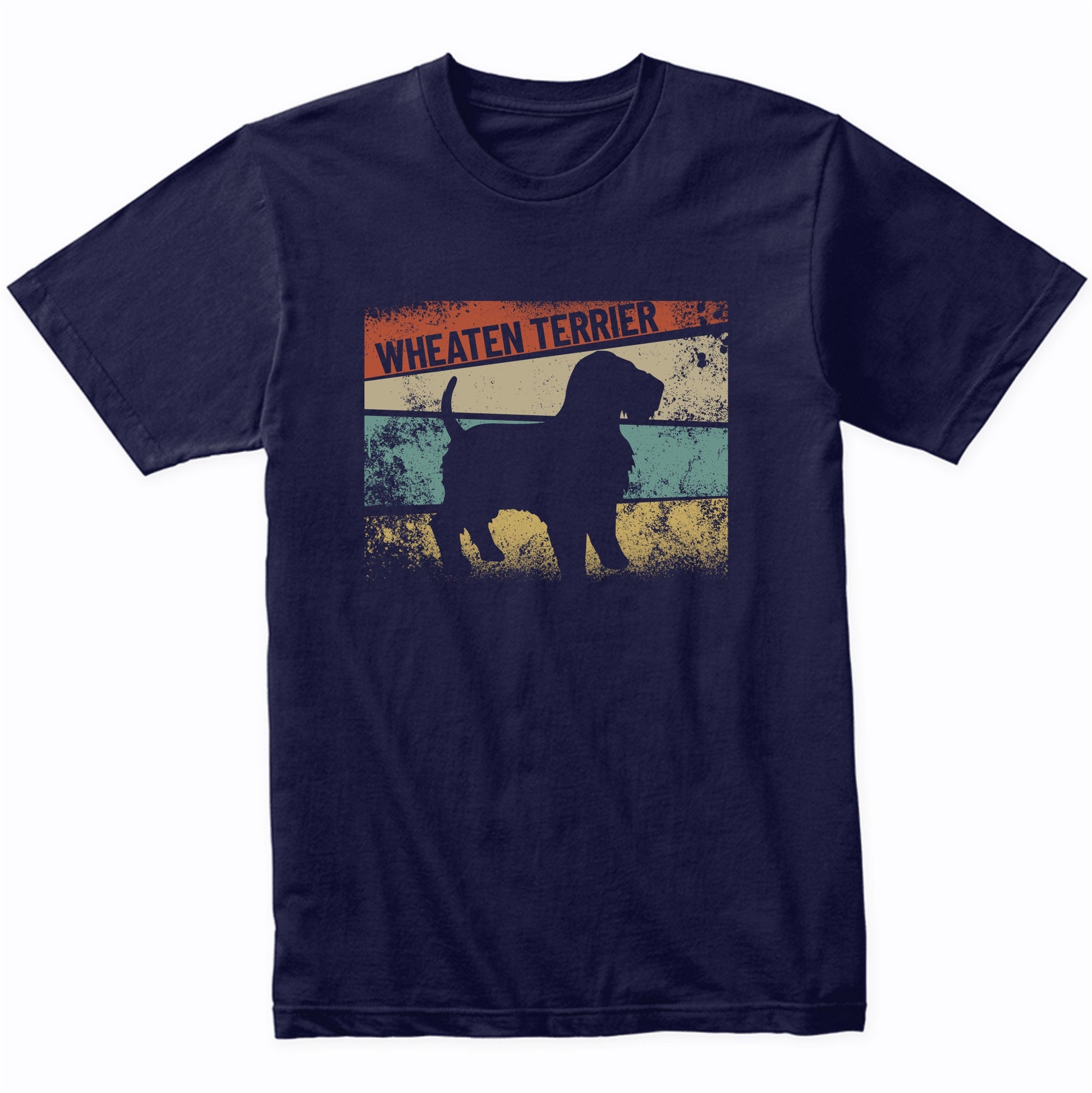 Retro Wheaten Terrier Dog Breed Silhouette Wheaten Terrier T-Shirt