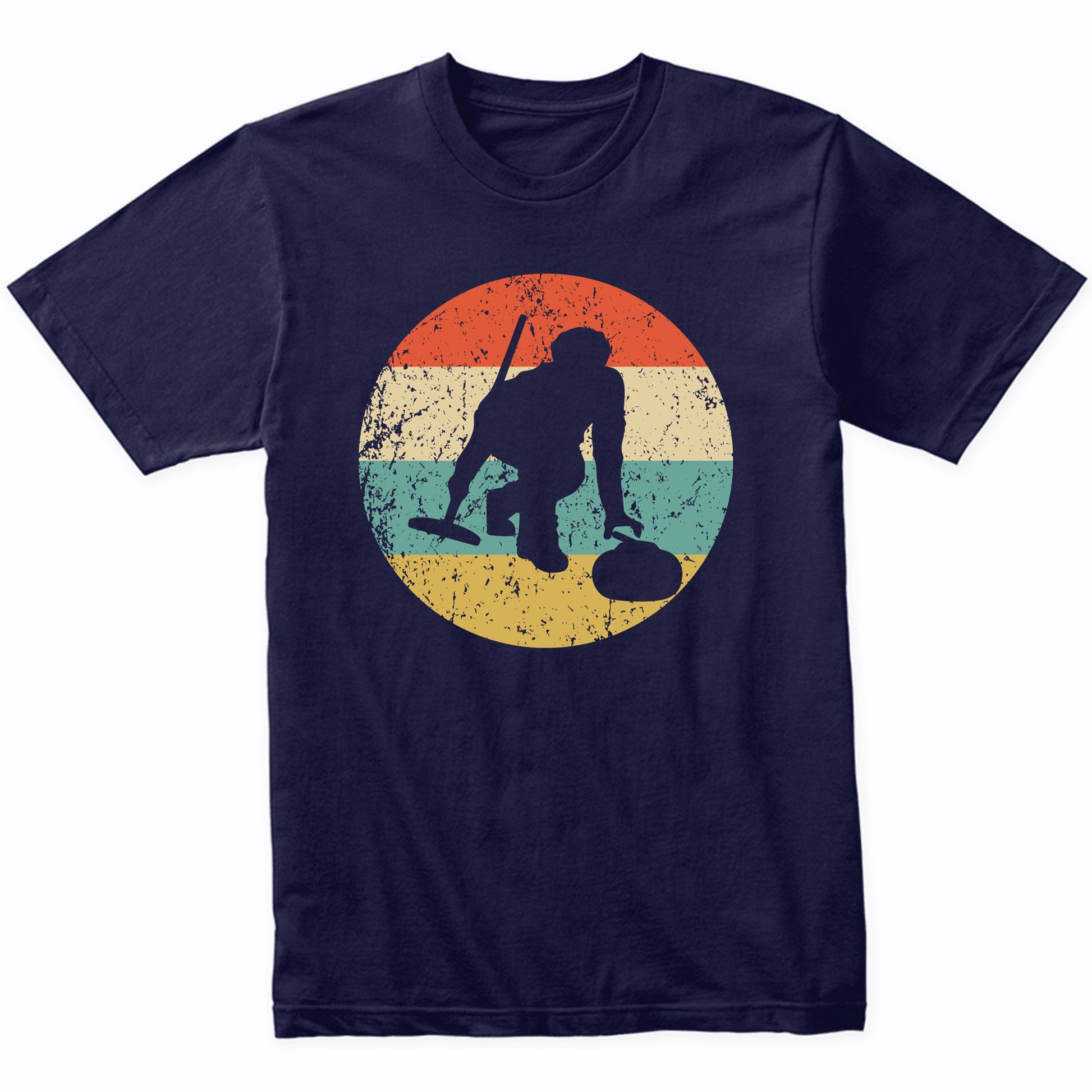 Retro Curling 1960's 1970's Vintage Style Curler T-Shirt