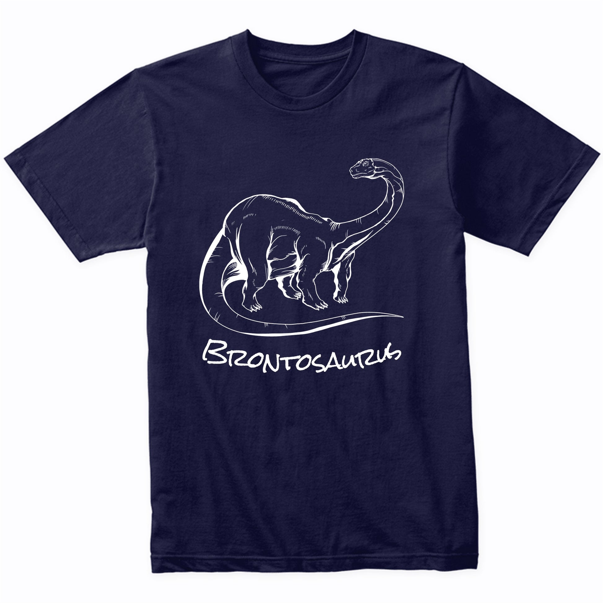 Brontosaurus Sketch Cool Prehistoric Animal Dinosaur T-Shirt