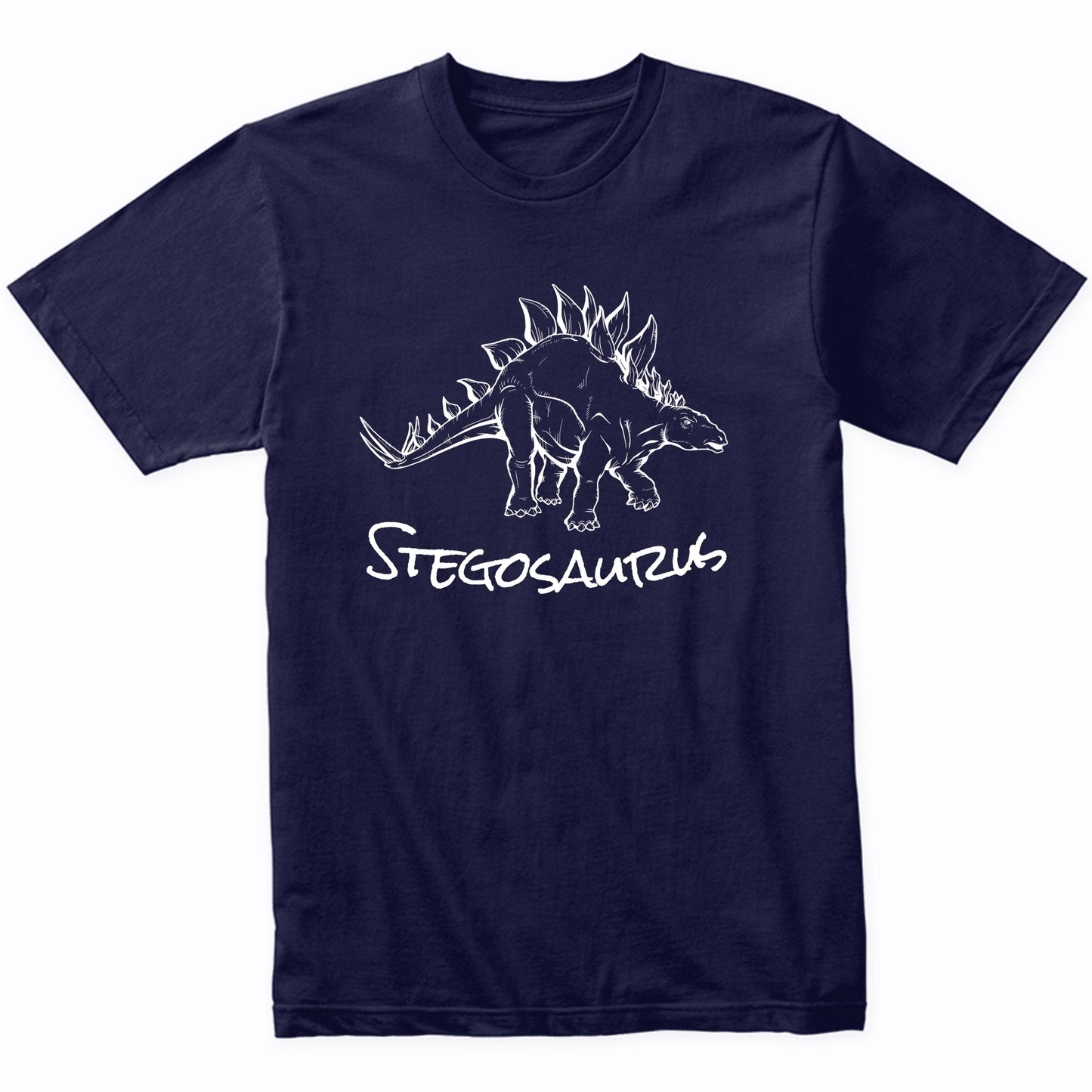 Stegosaurus Sketch Cool Prehistoric Animal Dinosaur T-Shirt