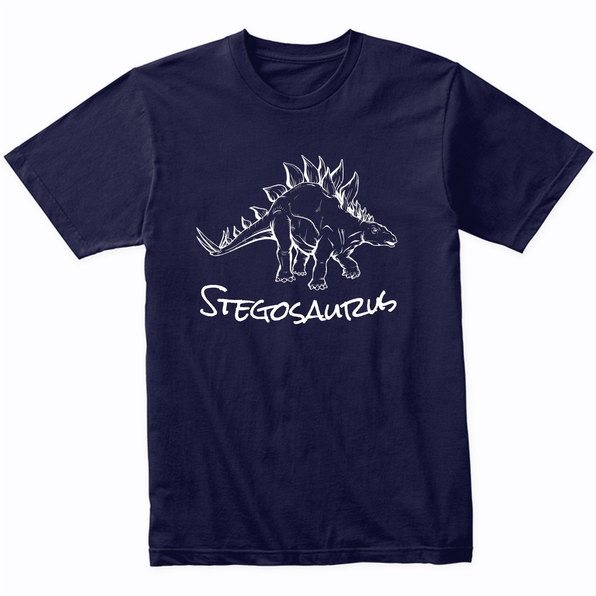 Stegosaurus Sketch Cool Prehistoric Animal Dinosaur T-Shirt