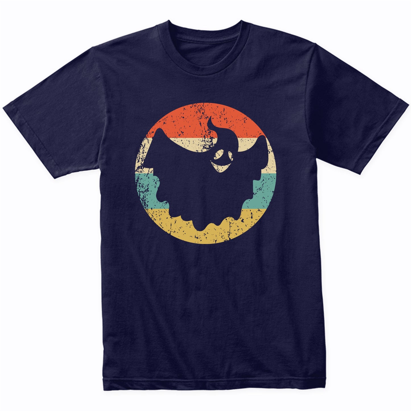 Retro Spooky Scary Halloween Ghost Silhouette Creepy T-Shirt