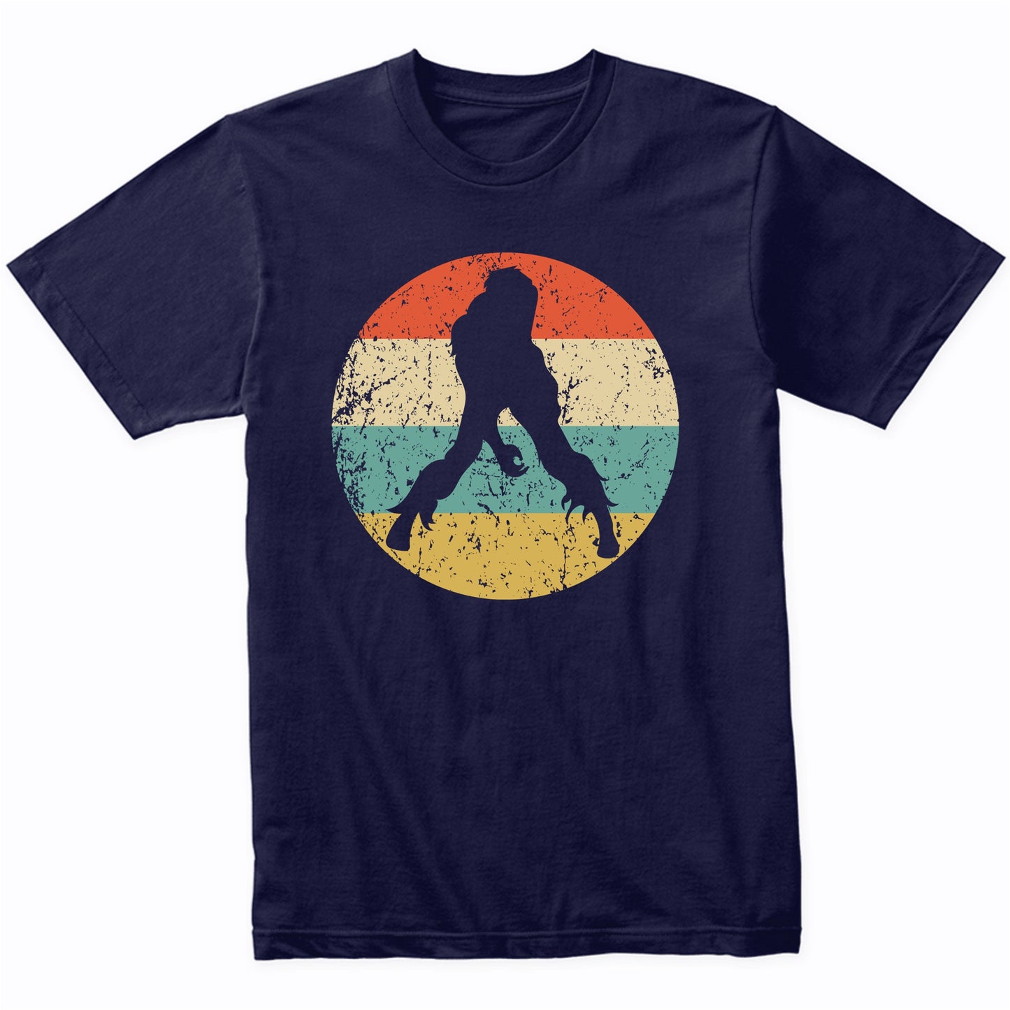 Retro Halloween Scary Zombie Silhouette Creepy Spooky T-Shirt