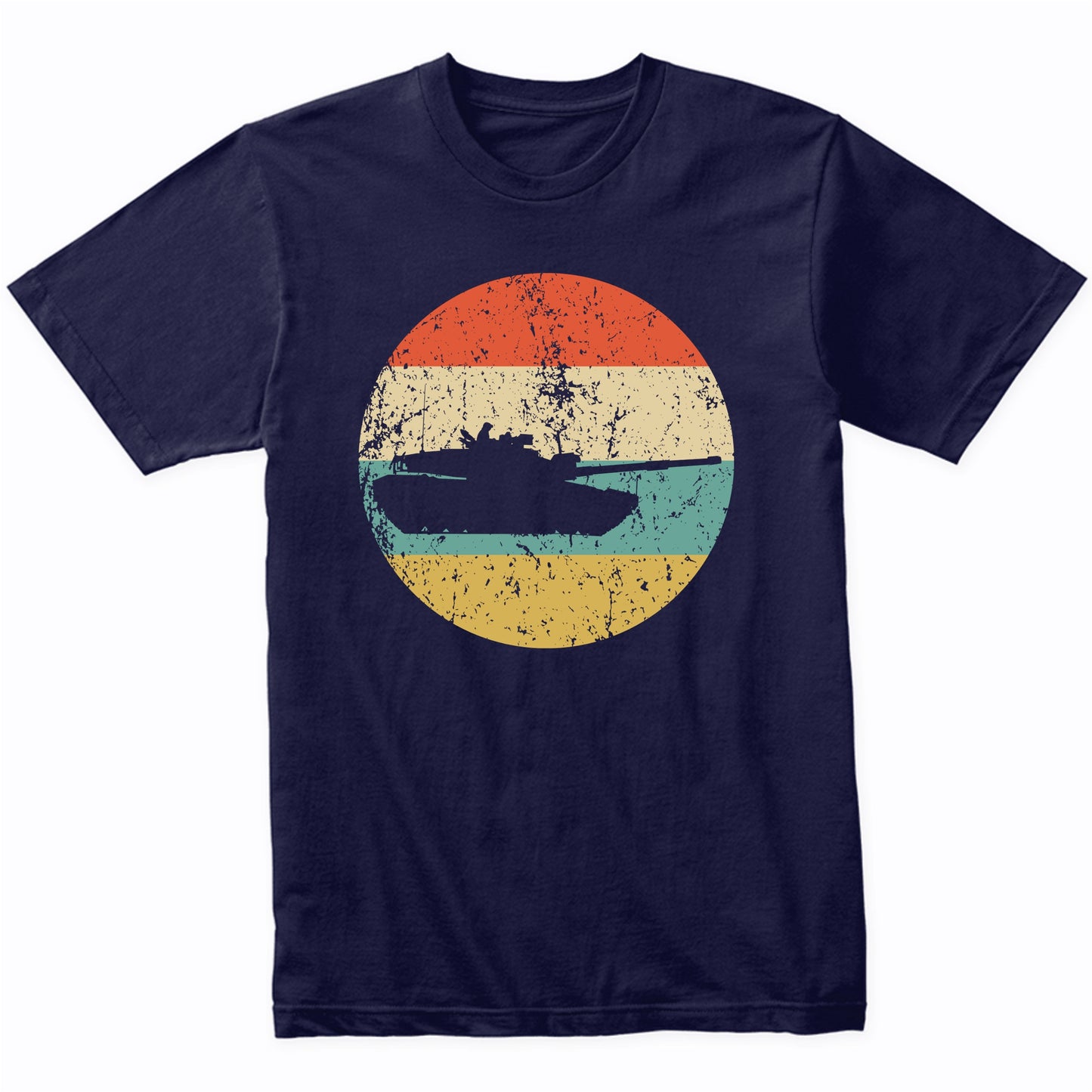 Military Tank Silhouette Retro Military T-Shirt