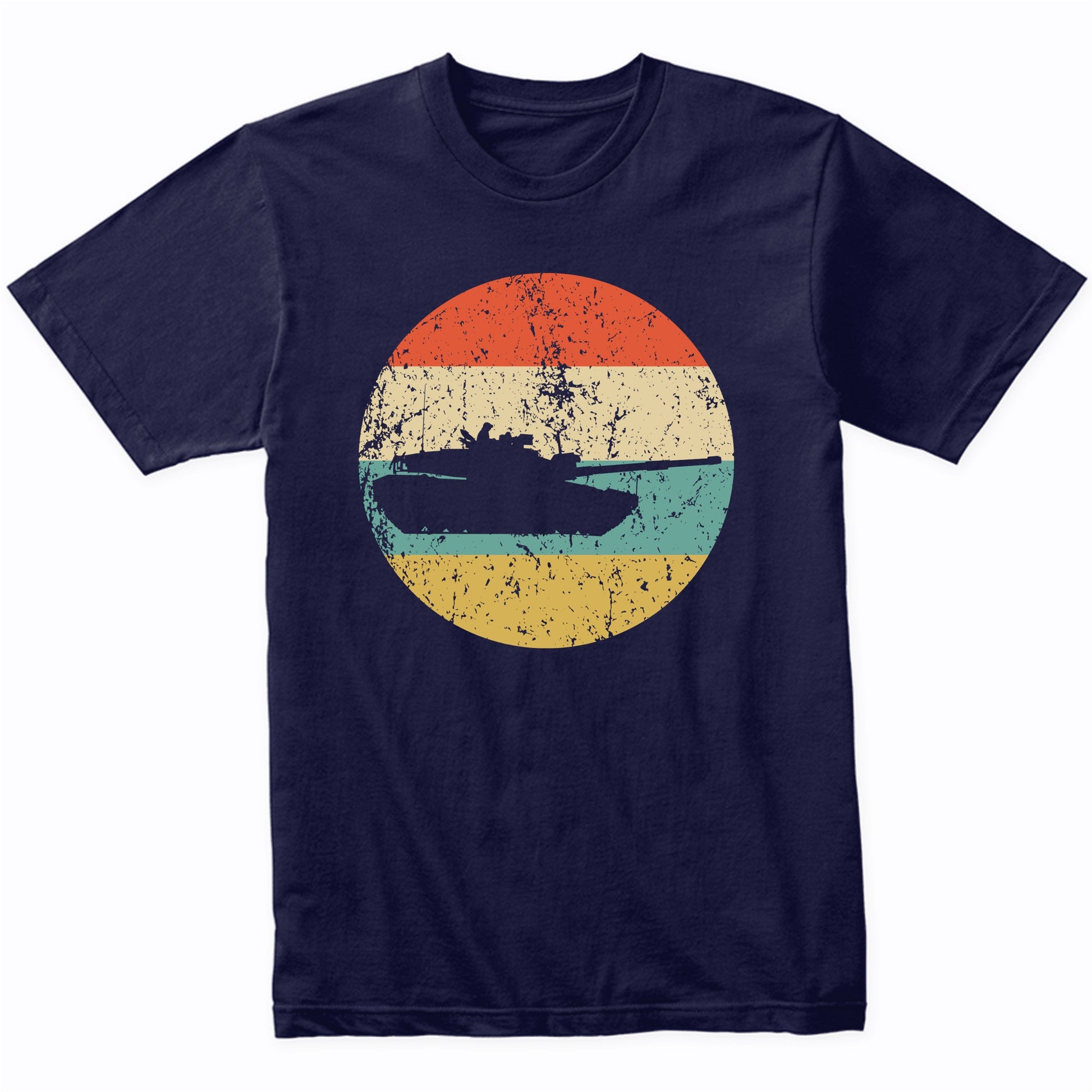 Military Tank Silhouette Retro Military T-Shirt