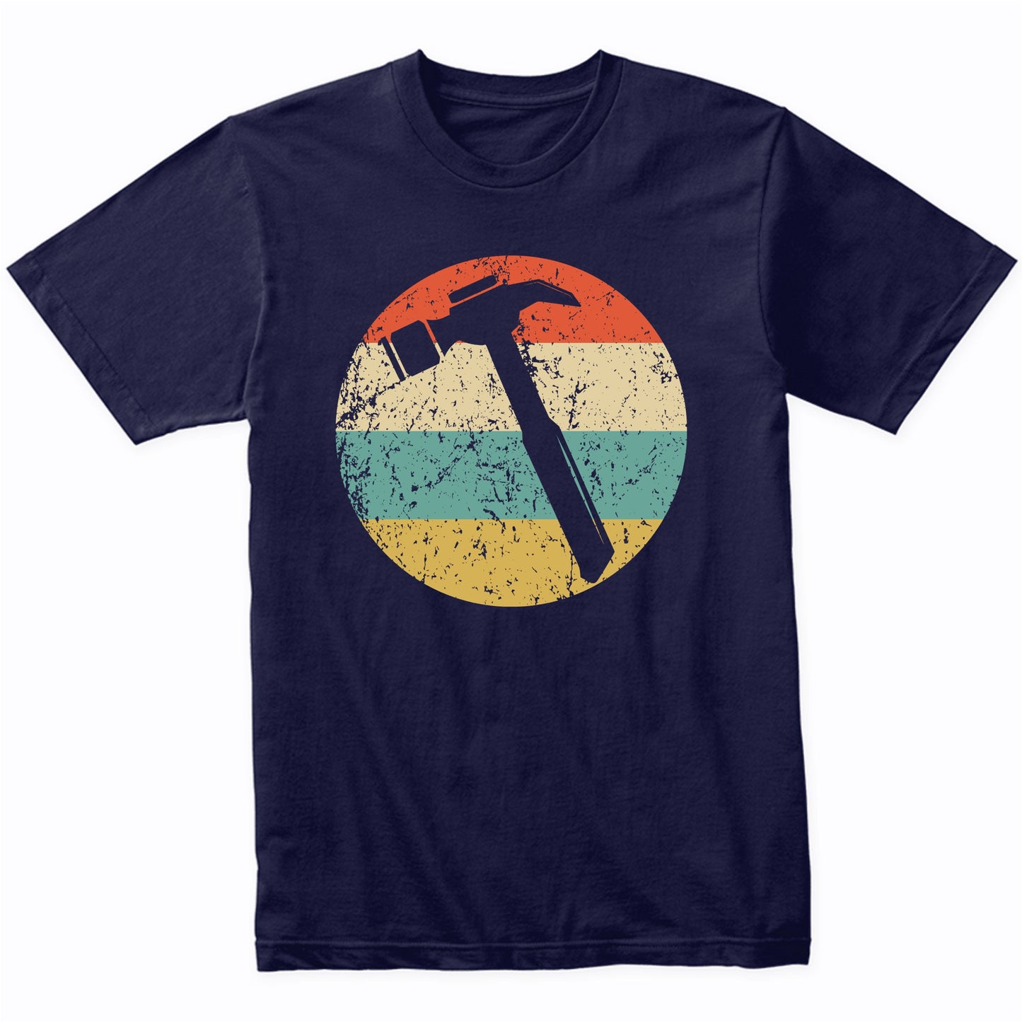 Carpentry Hammer Silhouette Retro Carpenter T-Shirt
