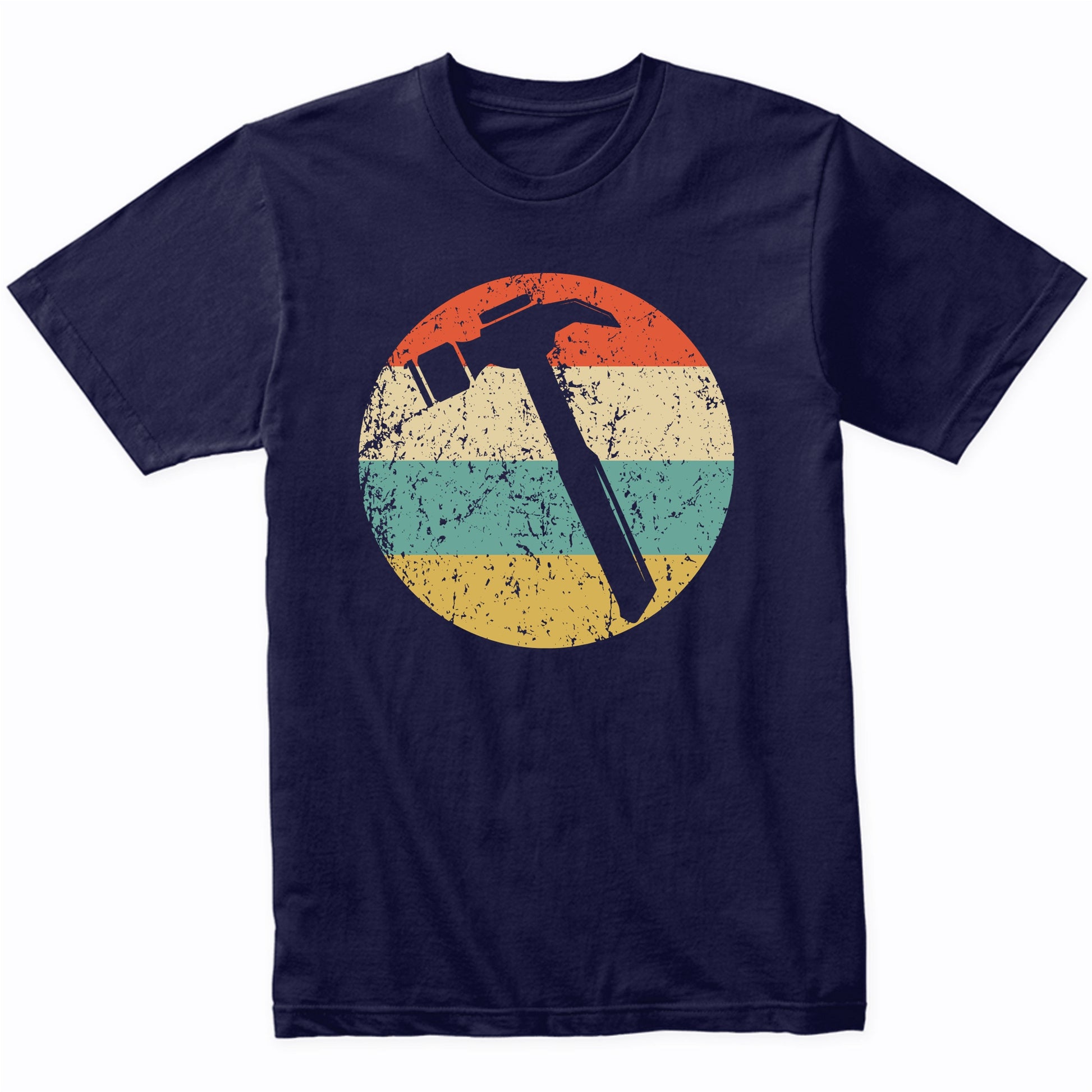 Carpentry Hammer Silhouette Retro Carpenter T-Shirt
