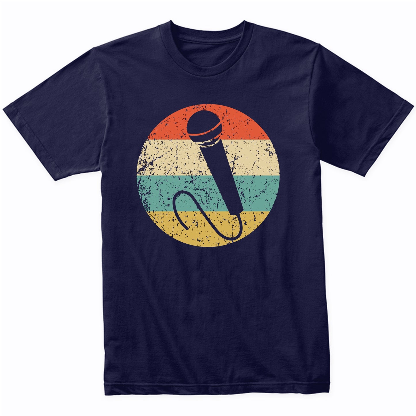 Microphone Silhouette Retro Karaoke Singer T-Shirt