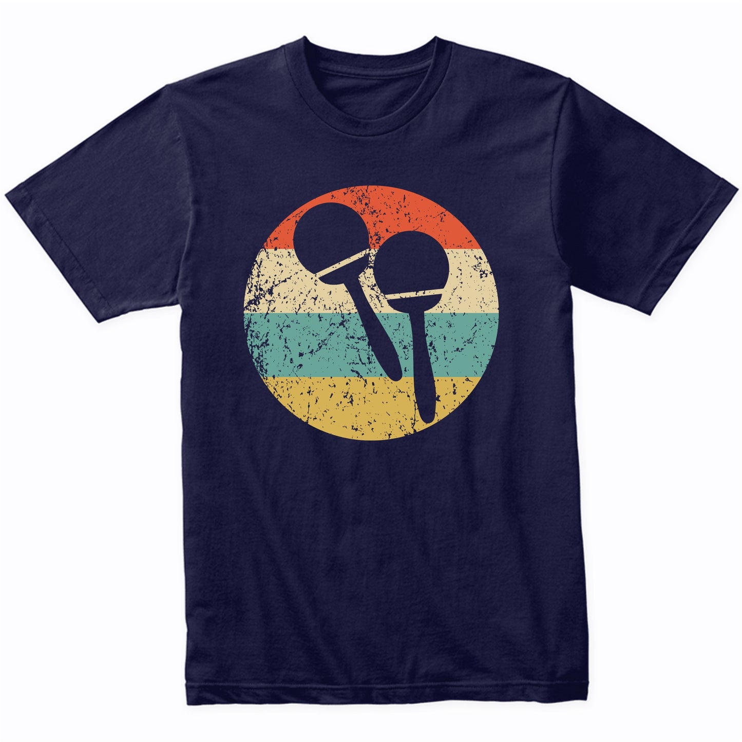 Maracas Silhouette Retro Salsa Music Musical Instrument T-Shirt