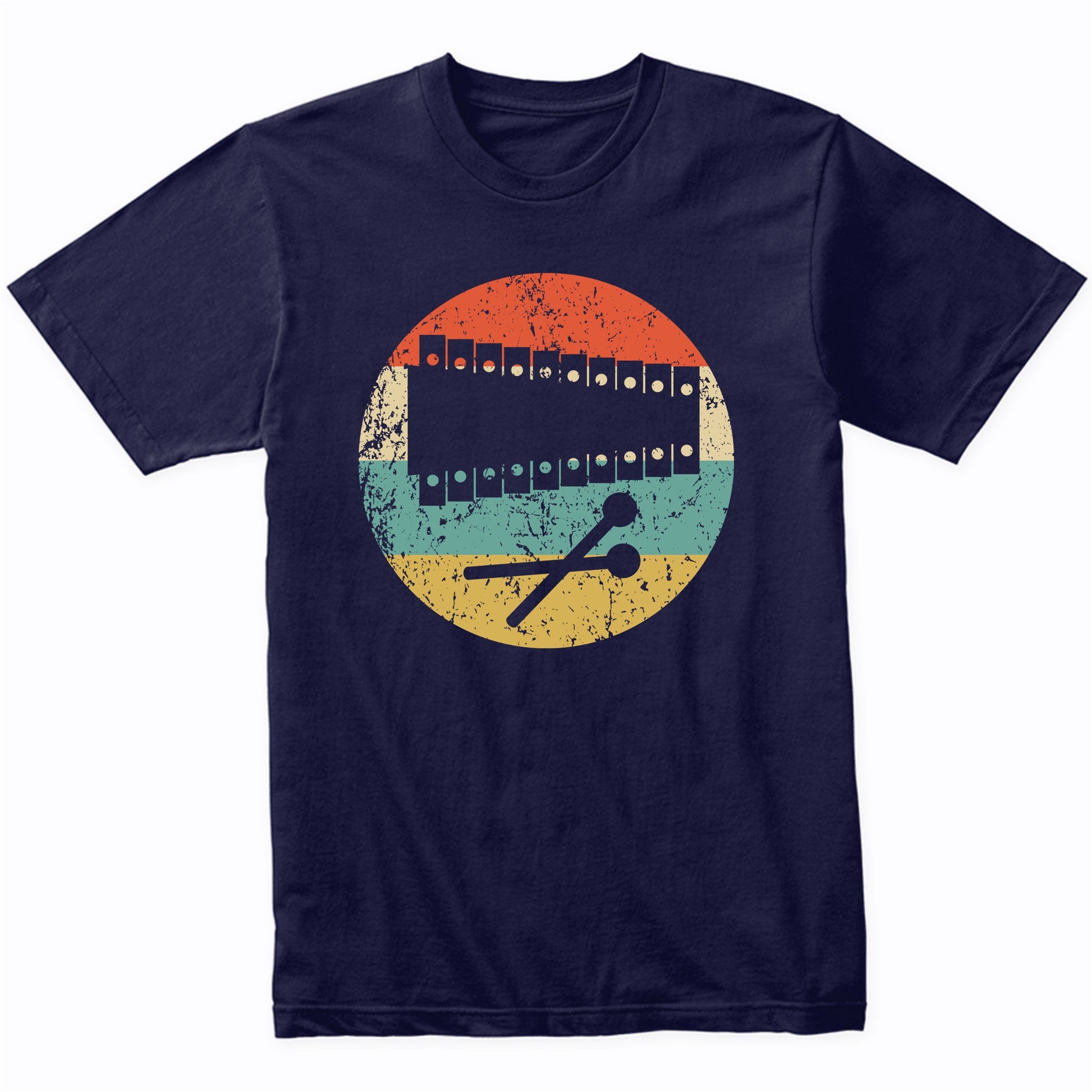 Xylophone Silhouette Retro Music Musician Musical Instrument T-Shirt