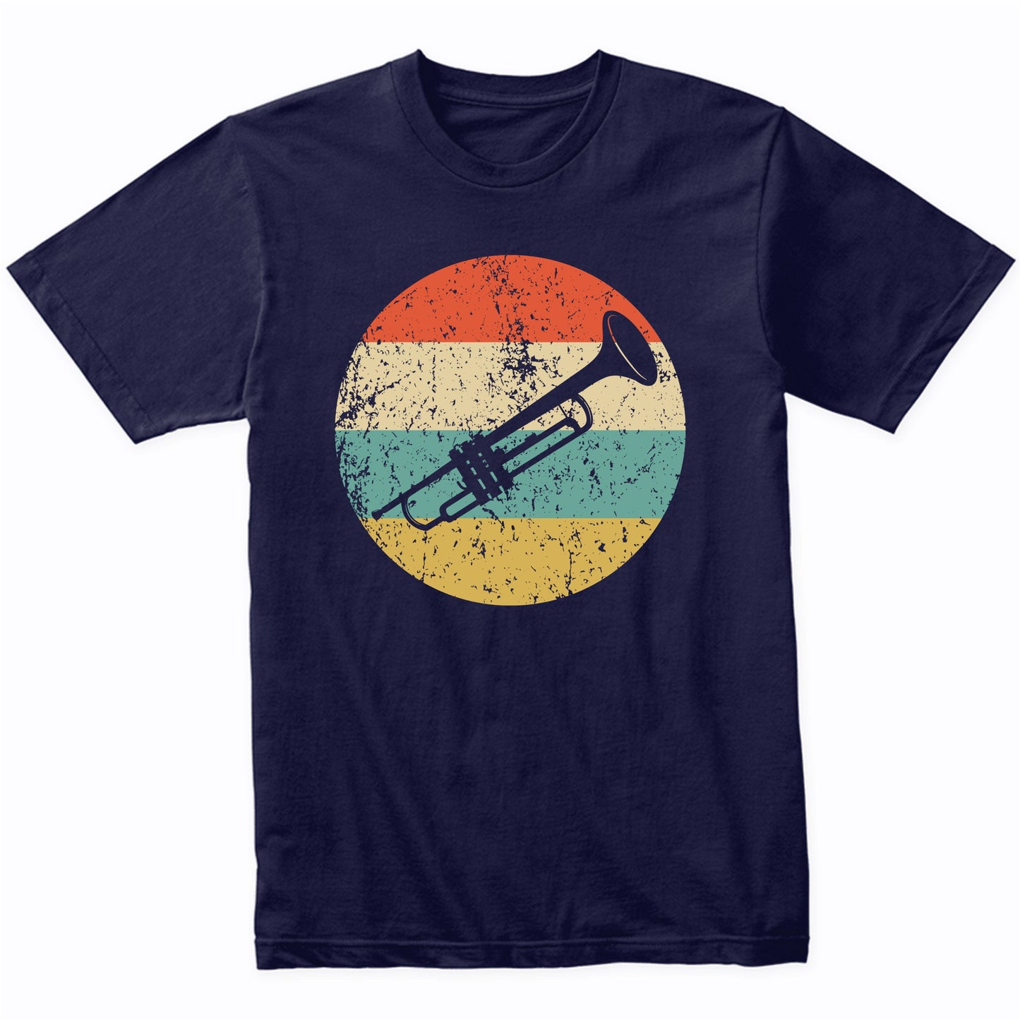 Trumpet Silhouette Retro Music Musician Musical Instrument T-Shirt