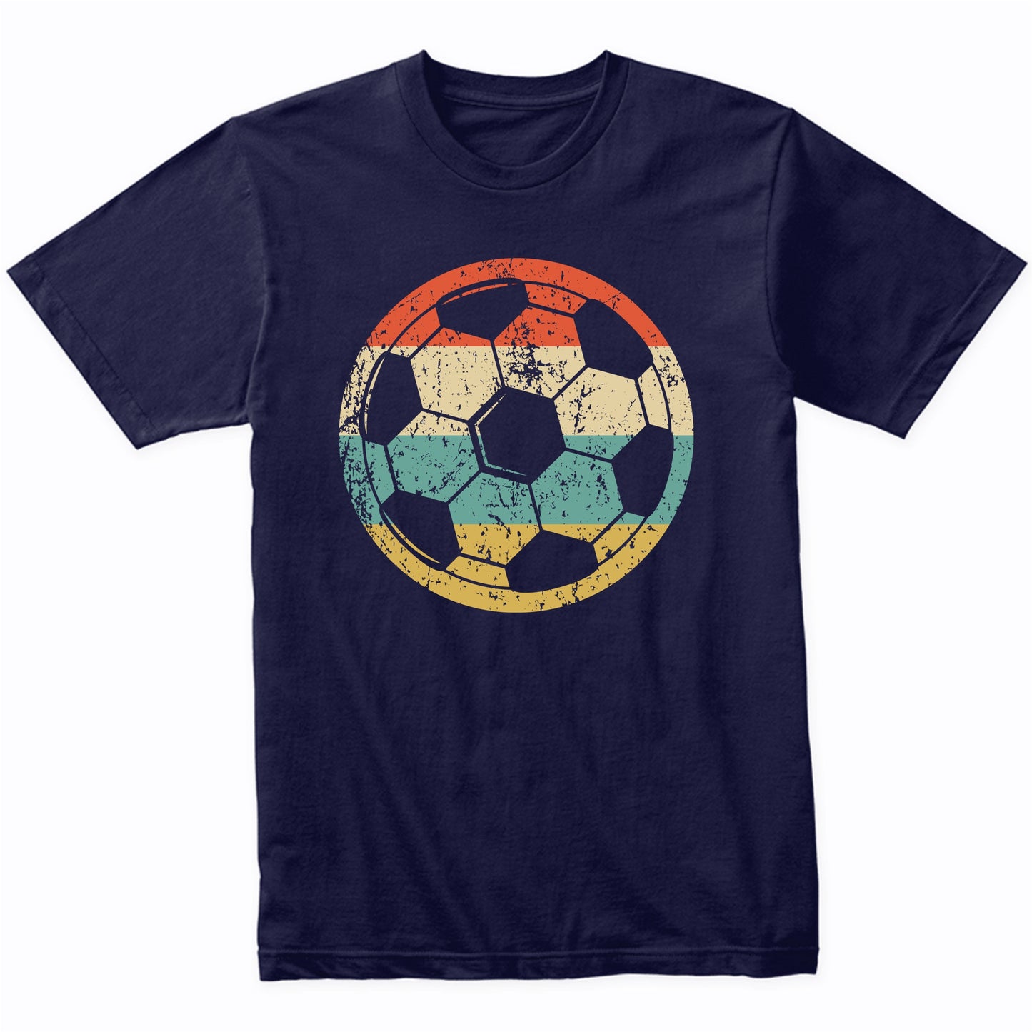 Soccer Ball Silhouette Retro Sports T-Shirt