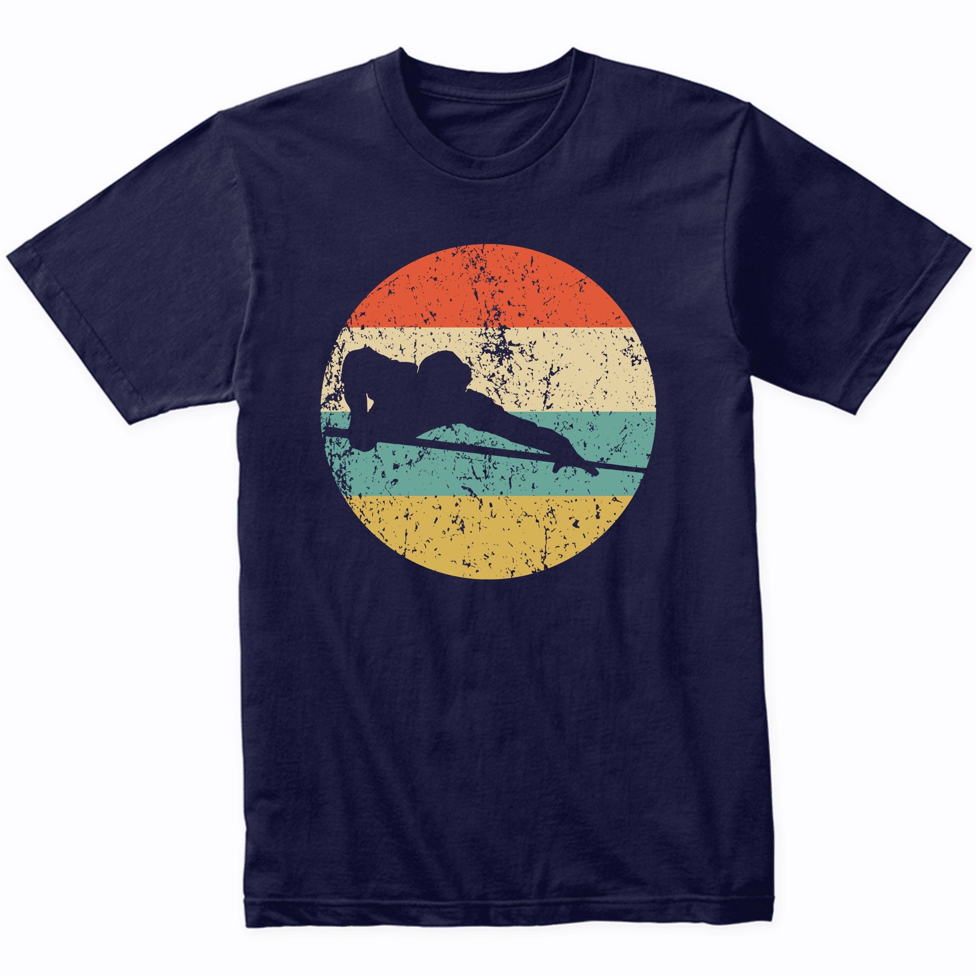 Pool Player Billiards Player Silhouette Retro Sports T-Shirt