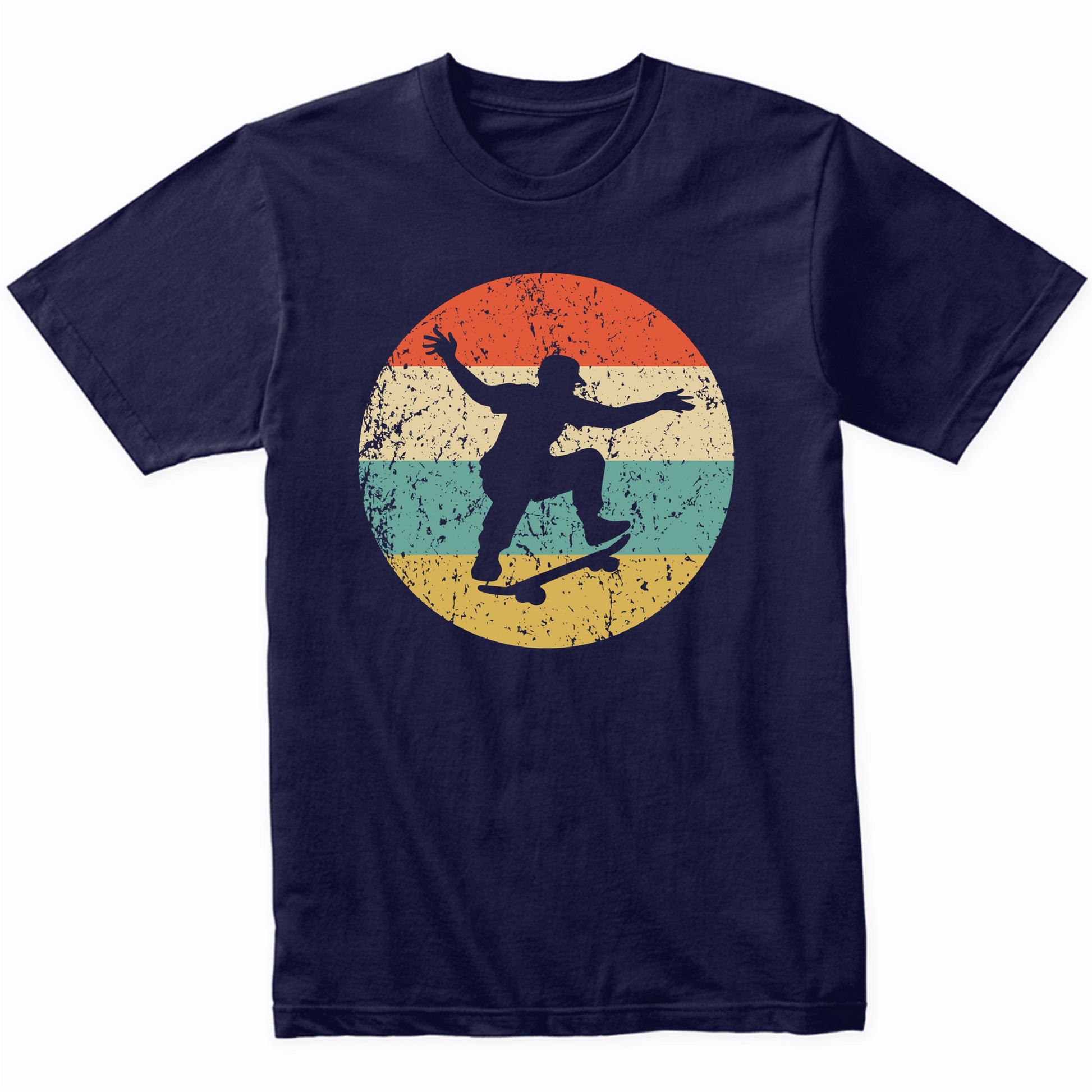 Skateboarder Skateboarding Skater Ollie Retro Skateboard T-Shirt Men's X-Large / Black