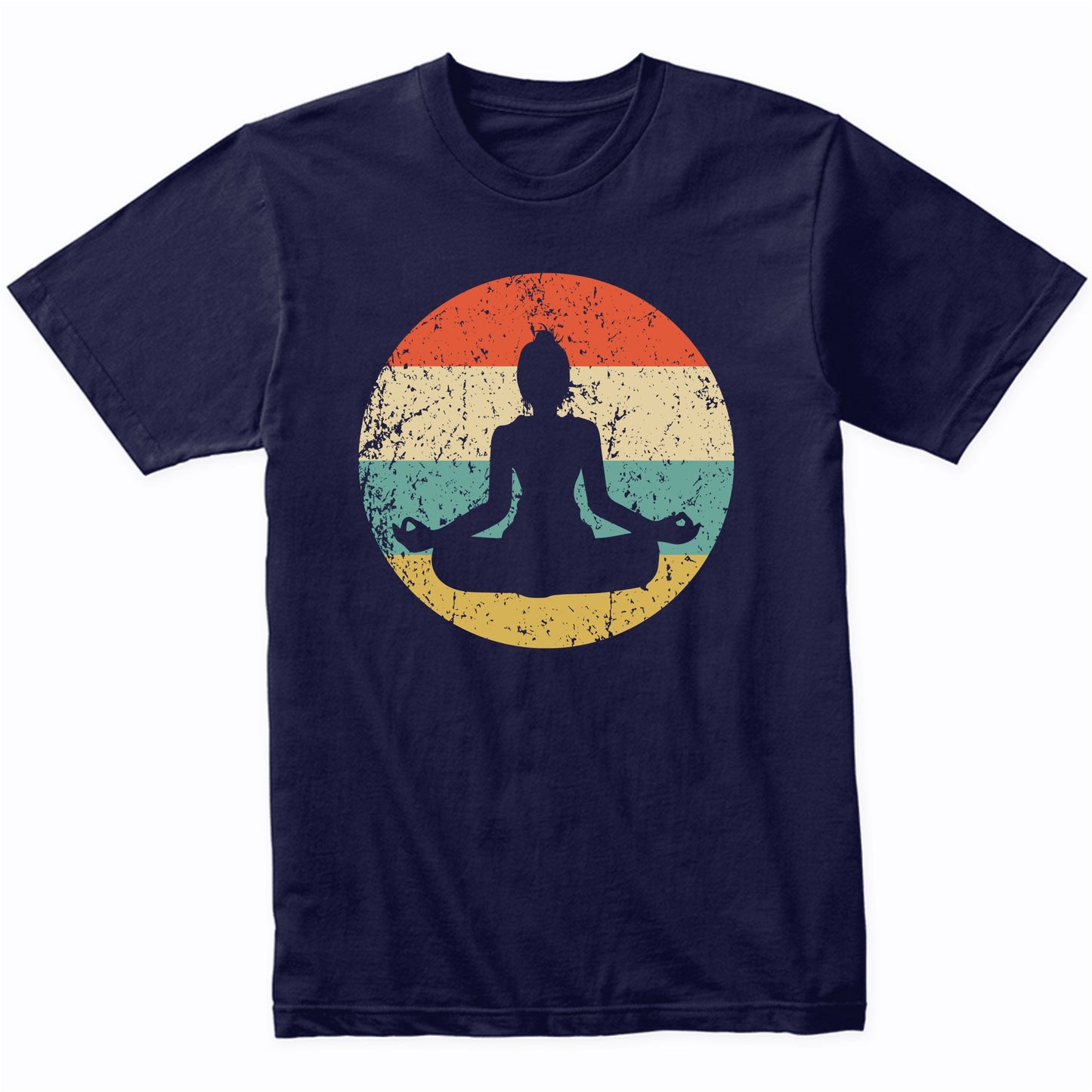 Yoga Pose Silhouette Retro Yoga T-Shirt