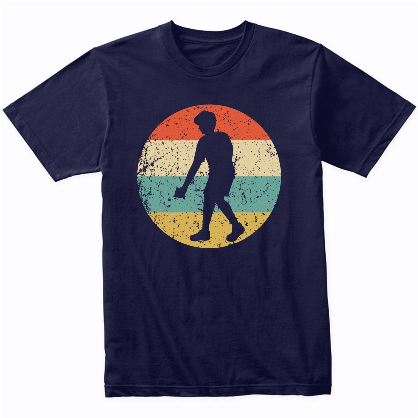 Cornhole Player Silhouette Retro Cornhole Tournament T-Shirt