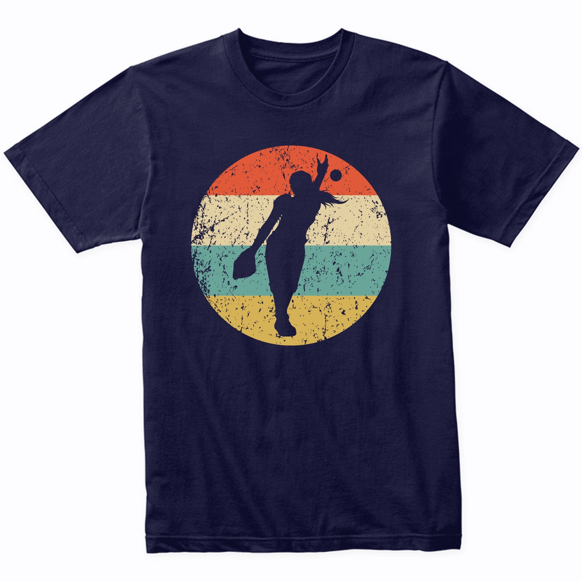Softball Pitcher Silhouette Retro Softball Player T-Shirt