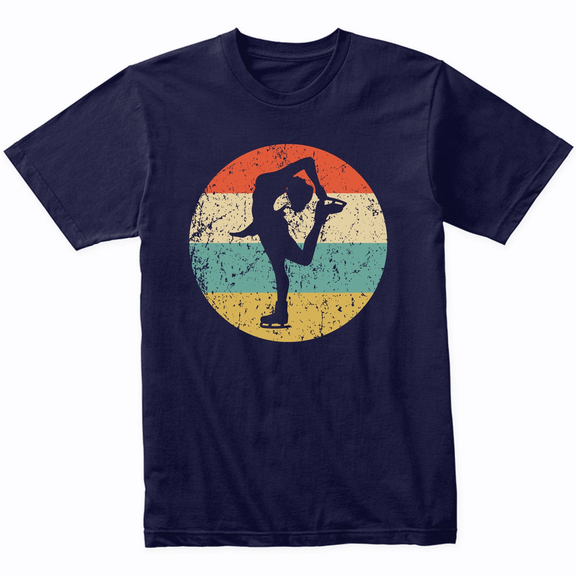 Figure Skater Silhouette Retro Figure Skating T-Shirt