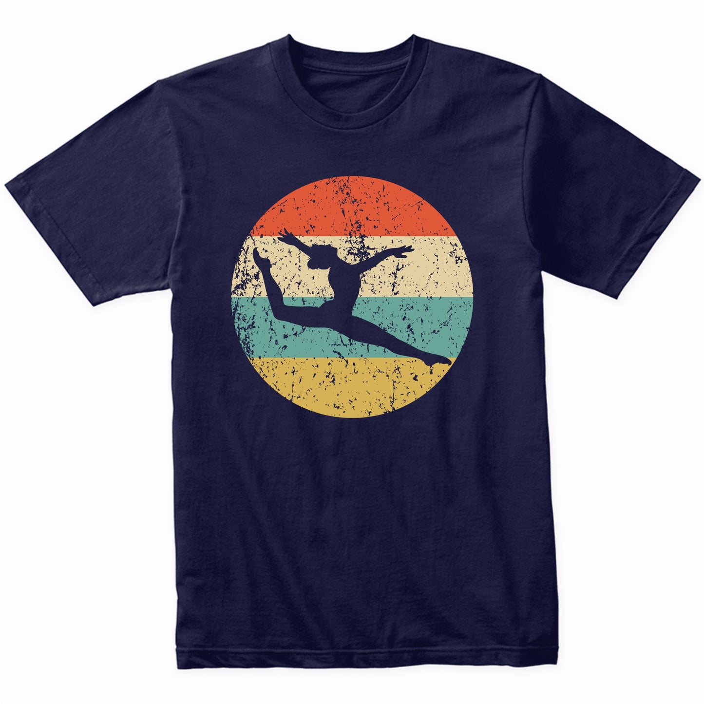 Gymnast Silhouette Retro Gymnastics T-Shirt