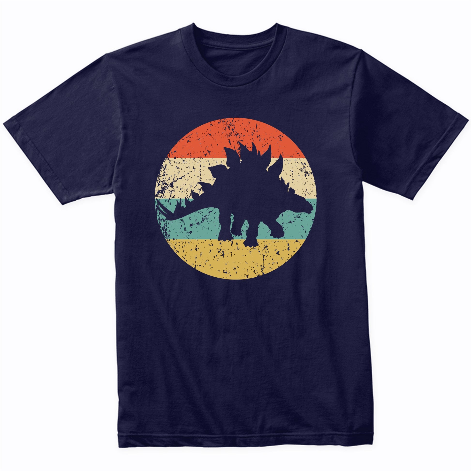 Stegosaurus Silhouette Retro Dinosaur T-Shirt