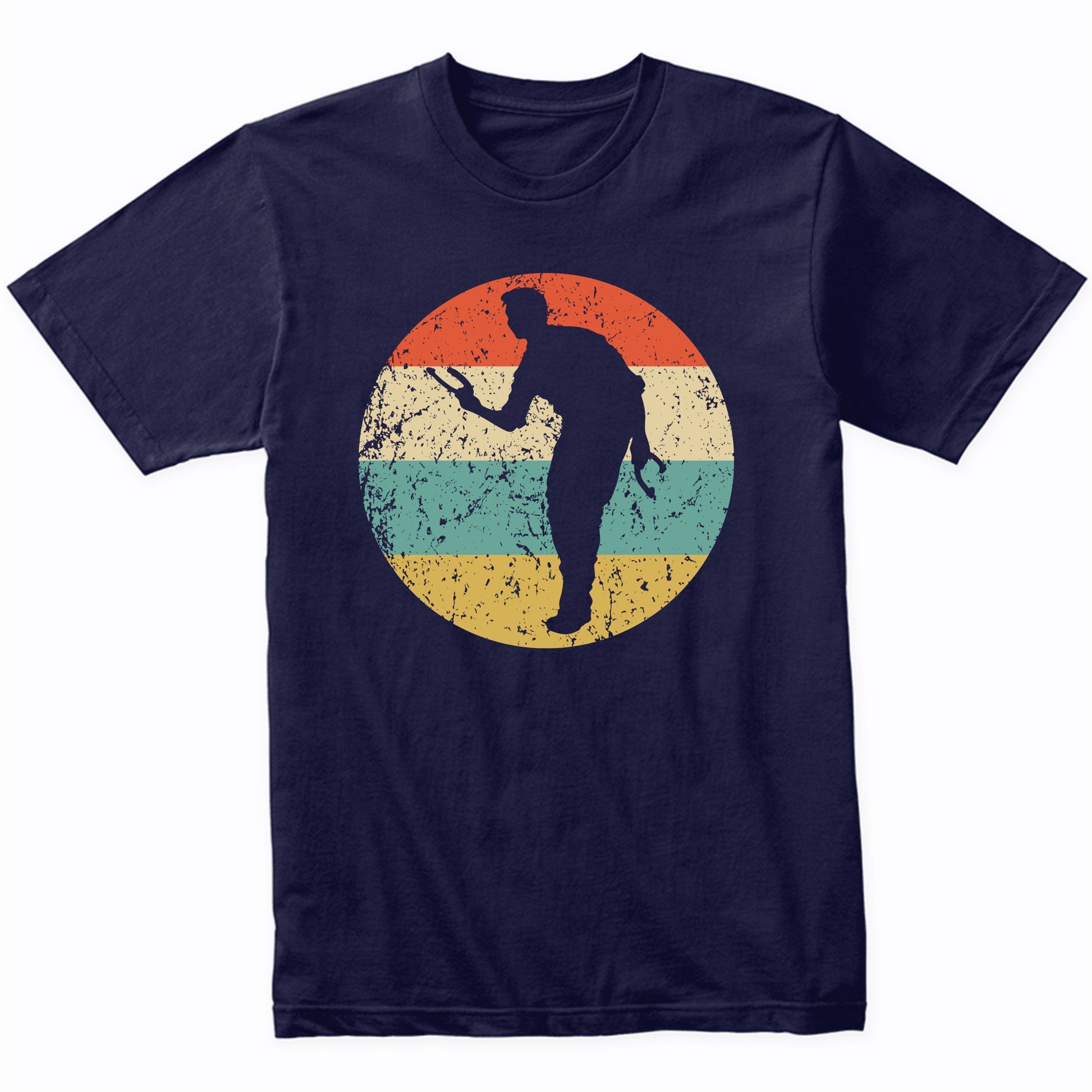 Horseshoes Player Silhouette Retro Horseshoes T-Shirt