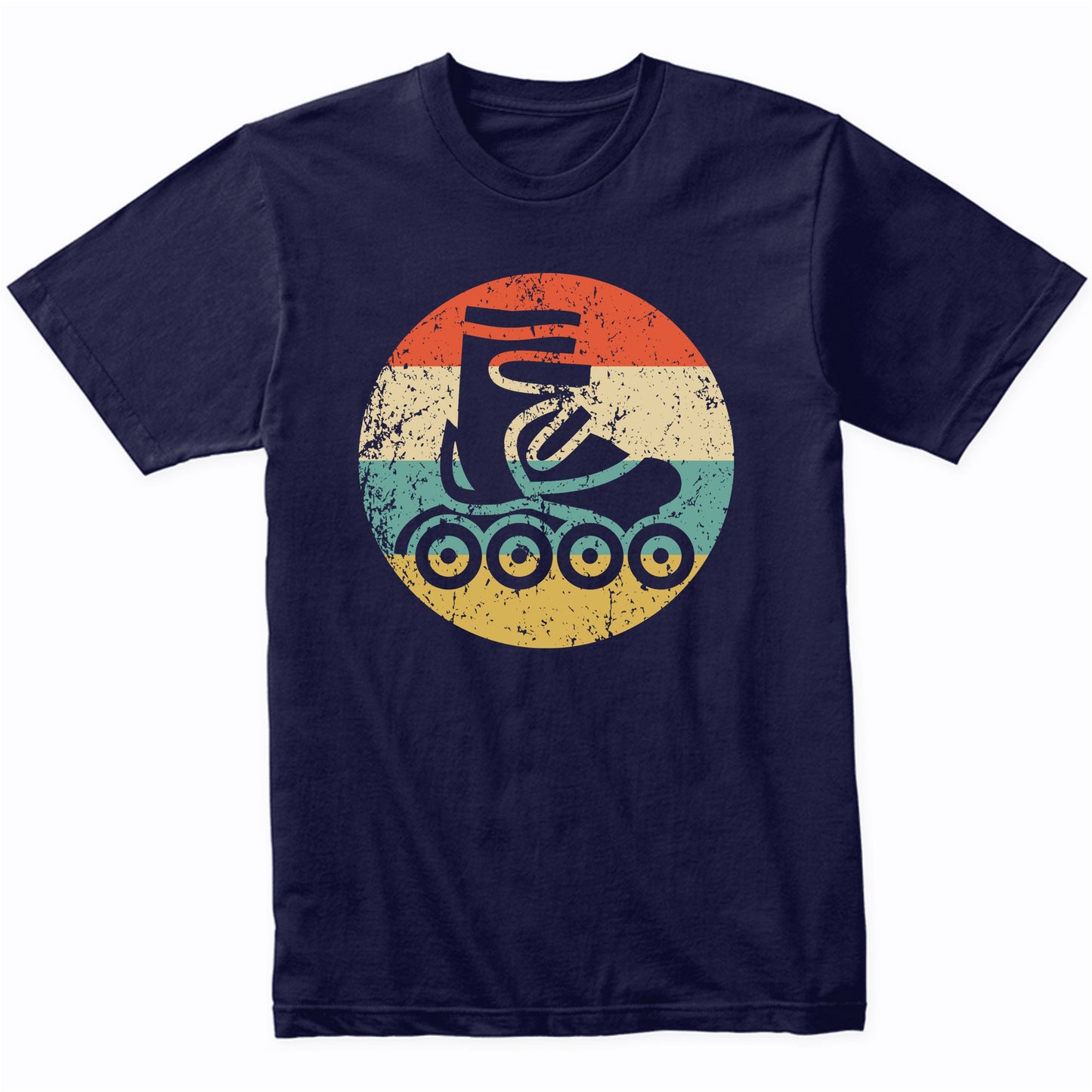 Inline Roller Skate Icon Retro Skater T-Shirt