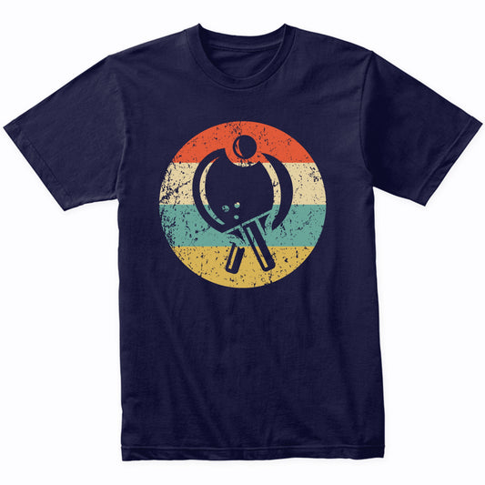 Table Tennis Paddles Icon Retro Table Tennis T-Shirt