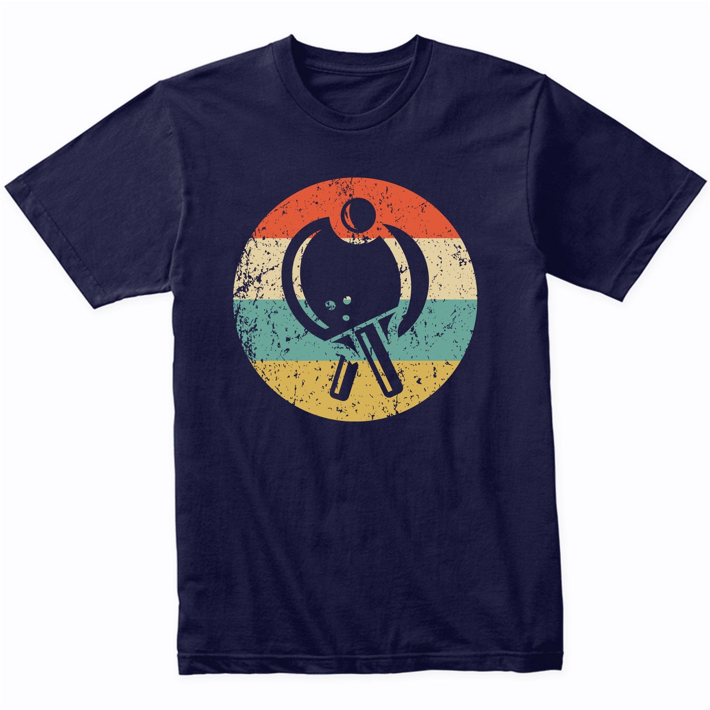 Table Tennis Paddles Icon Retro Table Tennis T-Shirt