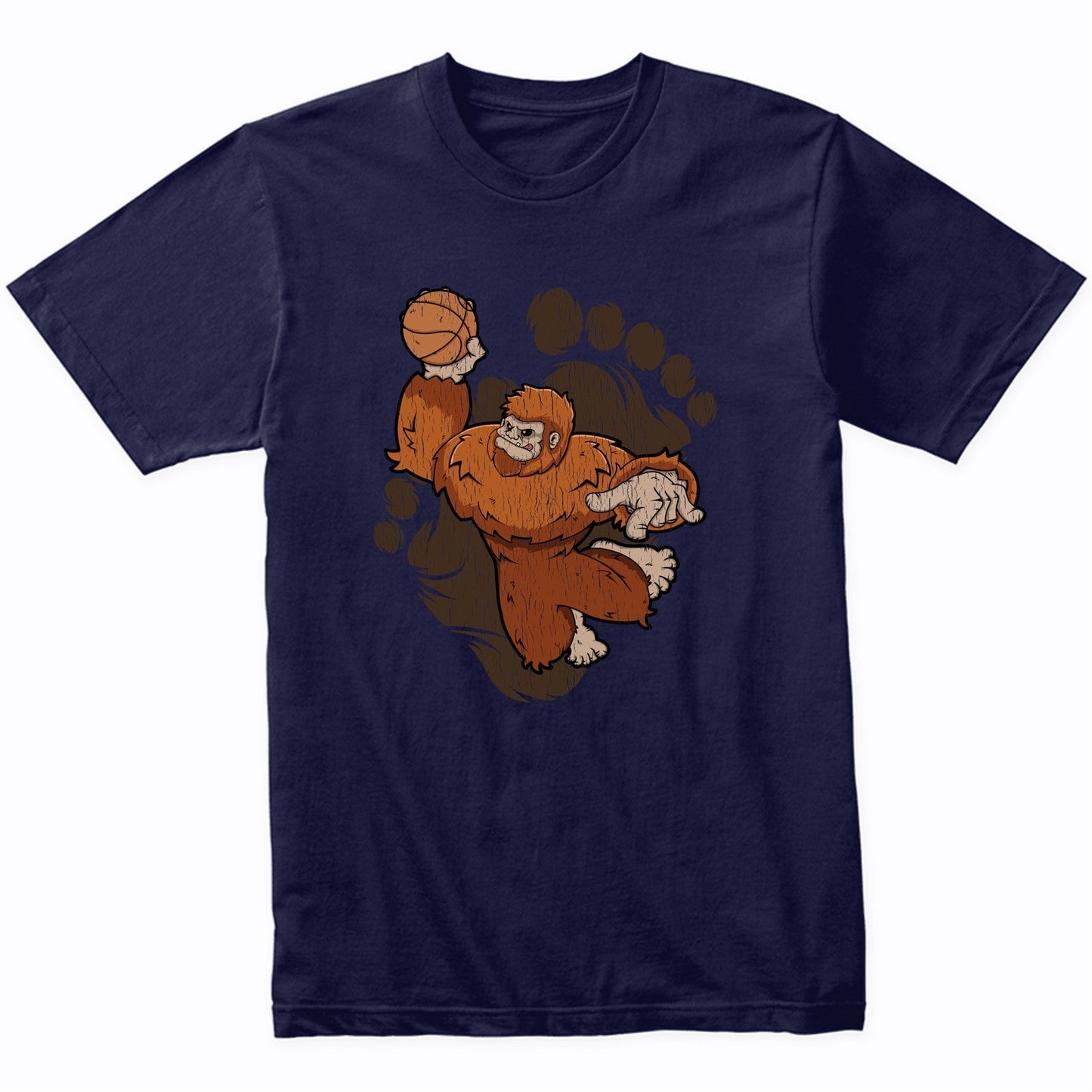 Bigfoot Basketball Shirt - Sasquatch Dunking T-Shirt