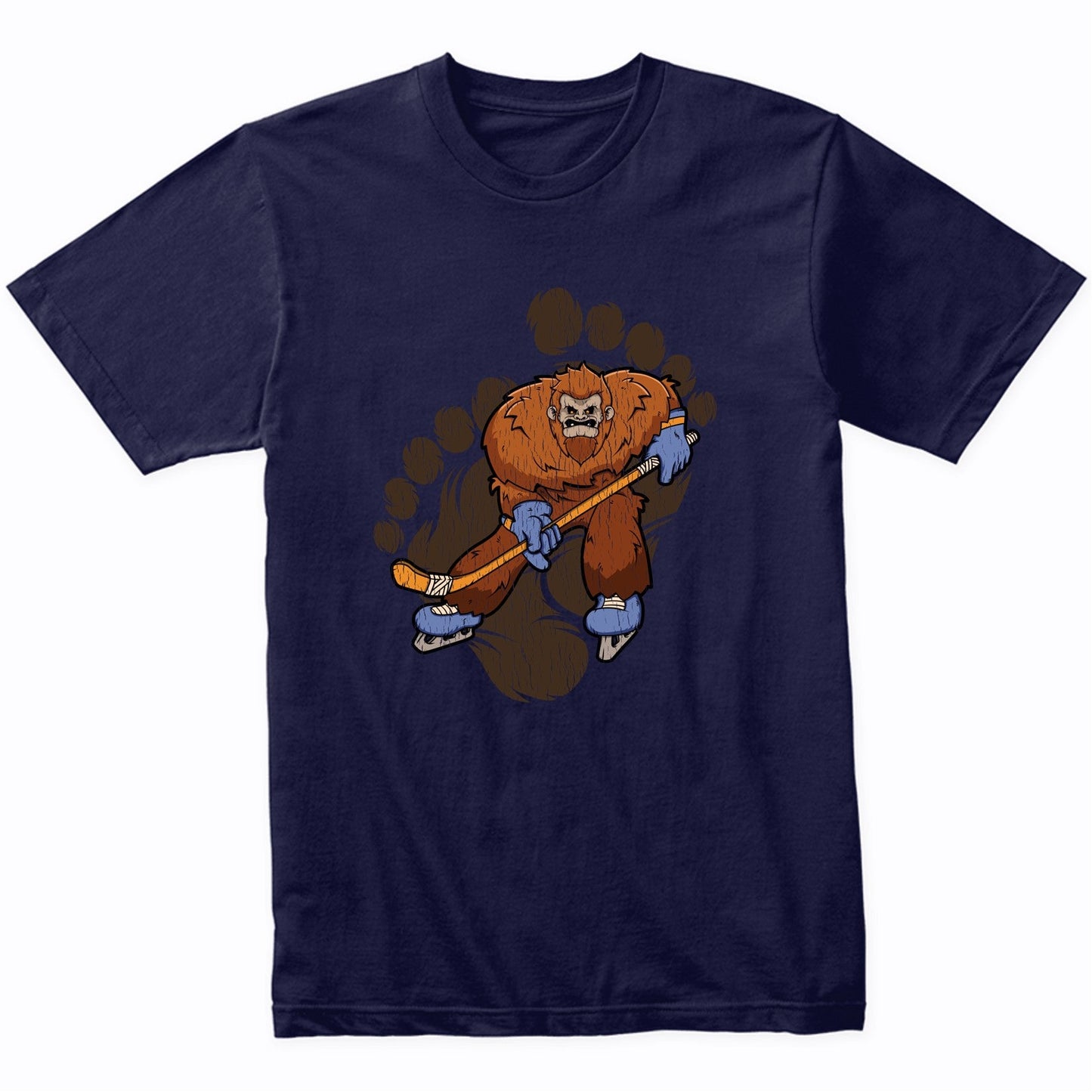 Bigfoot Hockey Shirt - Sasquatch Ice Hockey T-Shirt