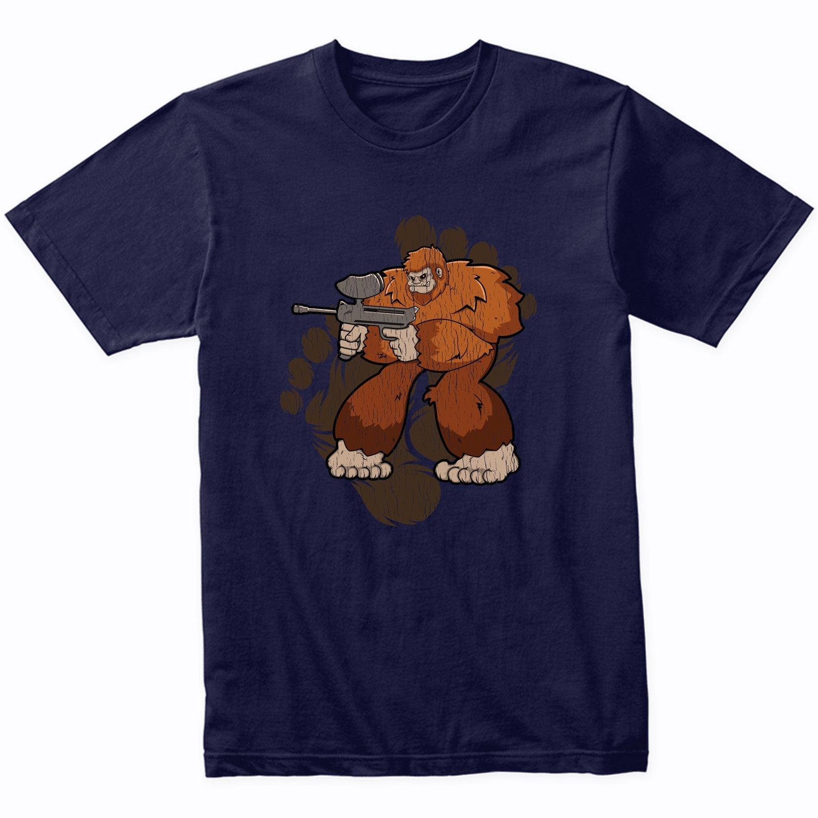 Bigfoot Paintball Shirt - Sasquatch Playing Paintball T-Shirt