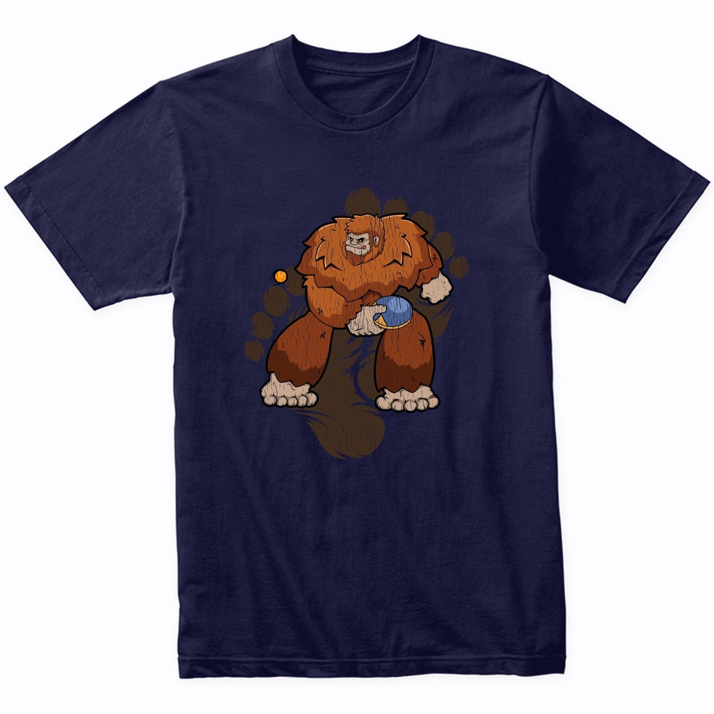 Bigfoot Table Tennis Shirt - Sasquatch Playing Table Tennis T-Shirt