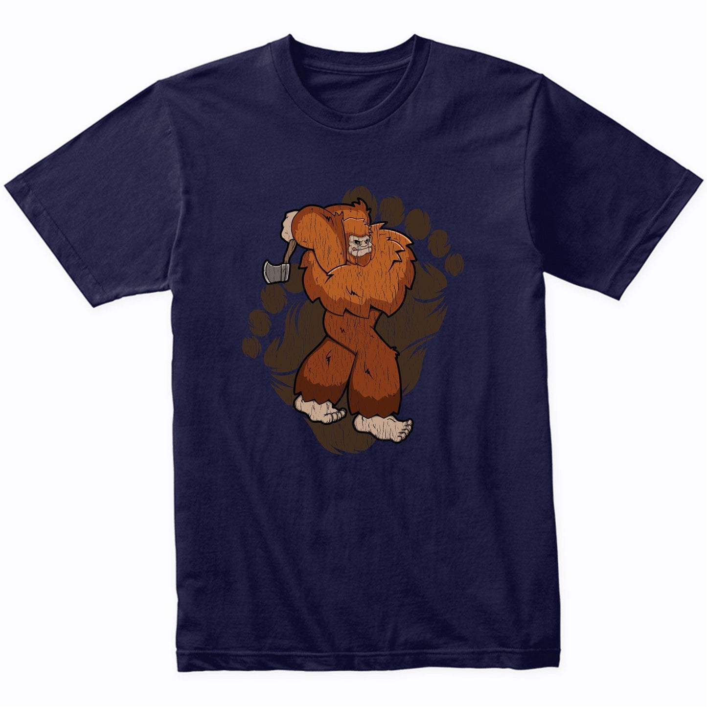 Bigfoot Axe Throwing Shirt - Sasquatch Throwing Axe T-Shirt