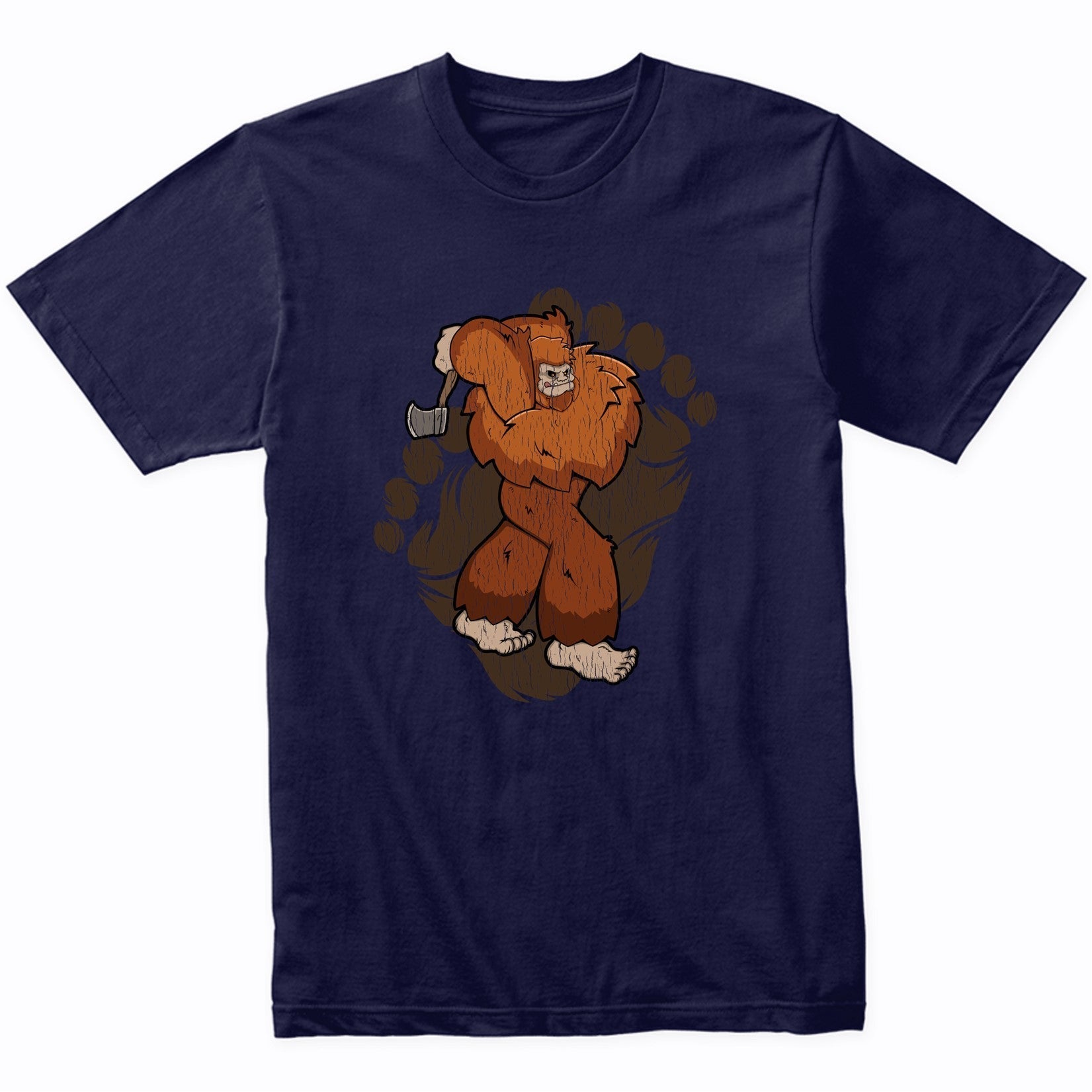 Bigfoot Axe Throwing Shirt - Sasquatch Throwing Axe T-Shirt