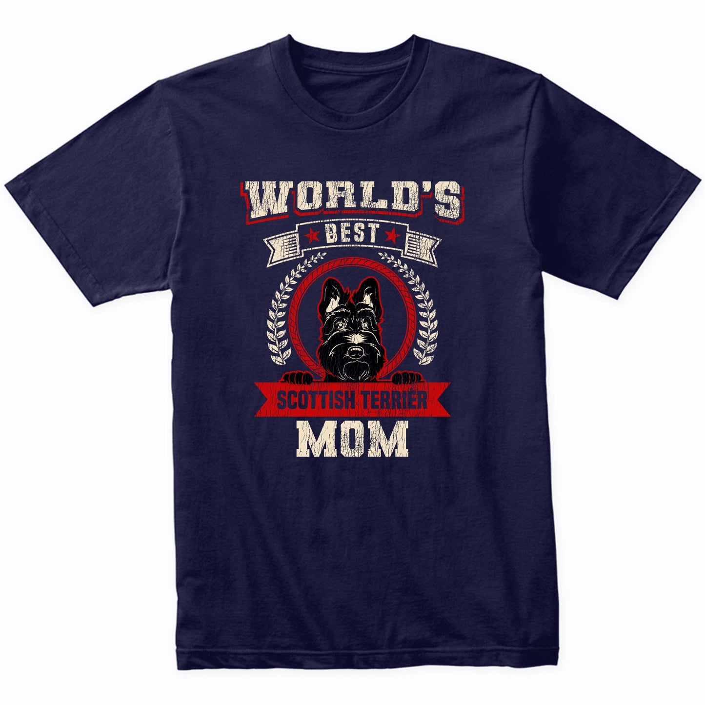 World's Best Scottish Terrier Mom Dog Breed T-Shirt