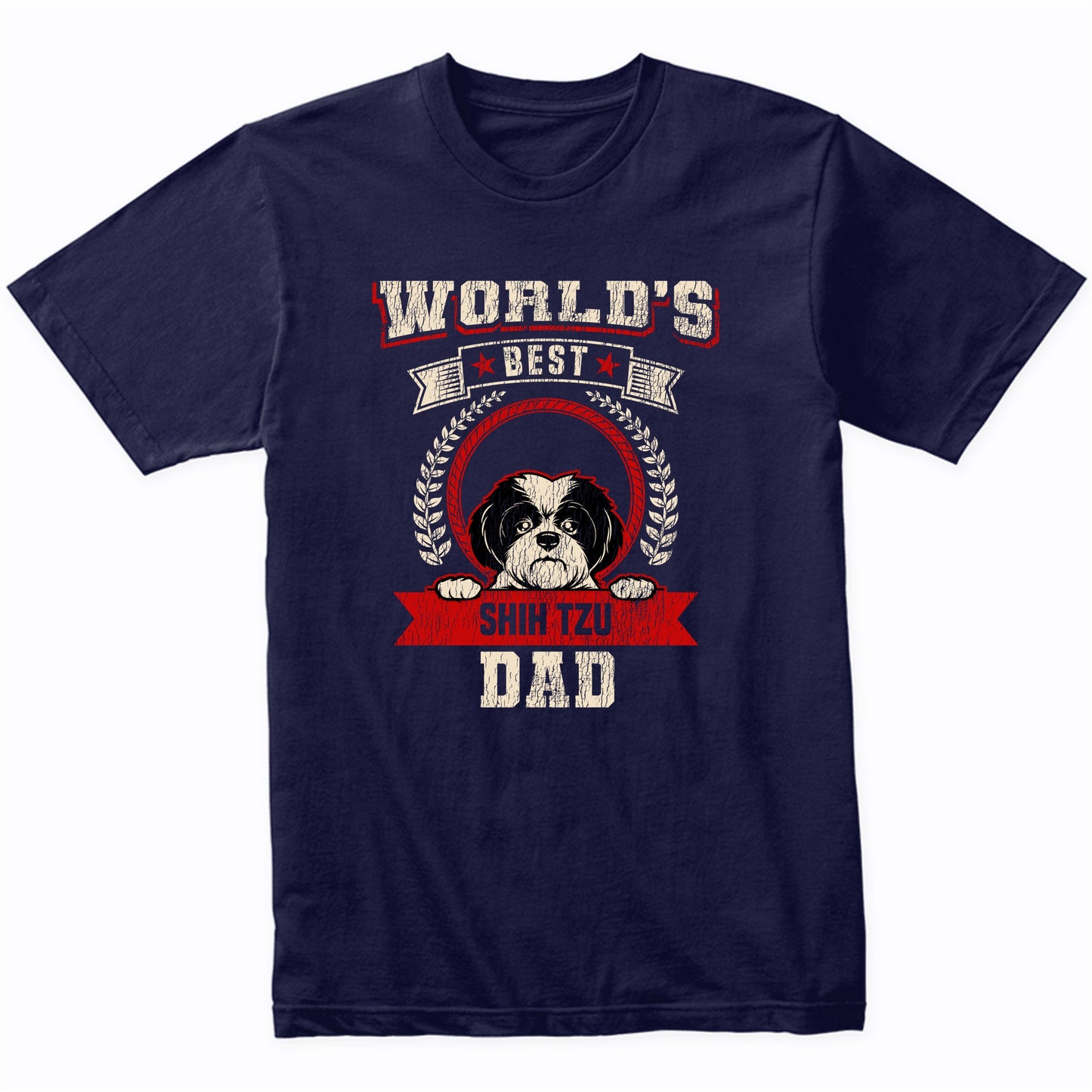 World's Best Shih Tzu Dad Dog Breed T-Shirt