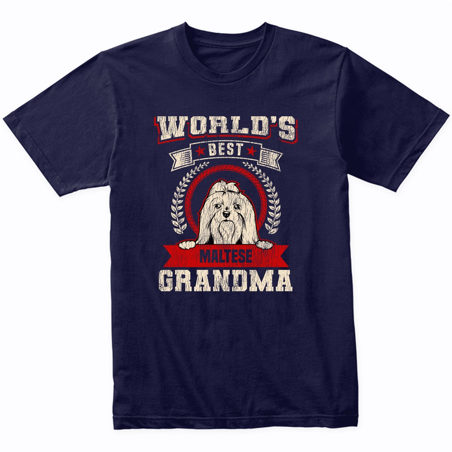 World's Best Maltese Grandma Dog Breed T-Shirt