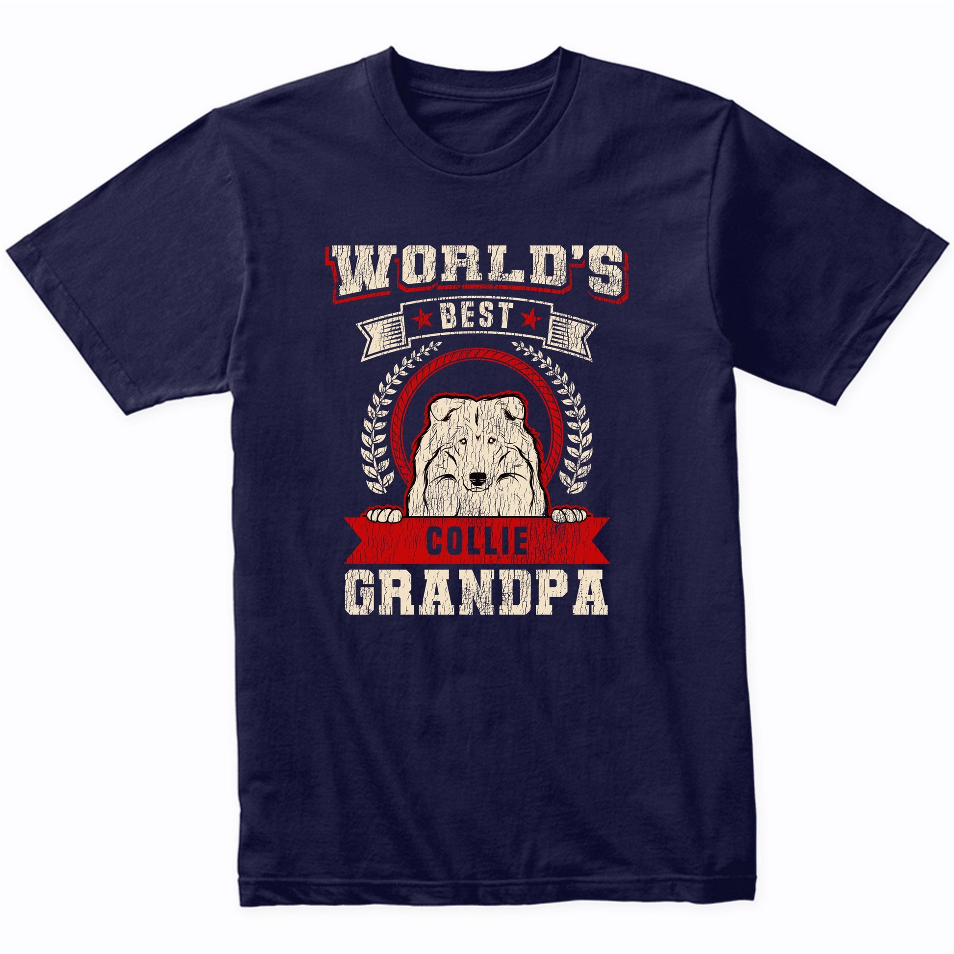World's Best Collie Grandpa Dog Breed T-Shirt
