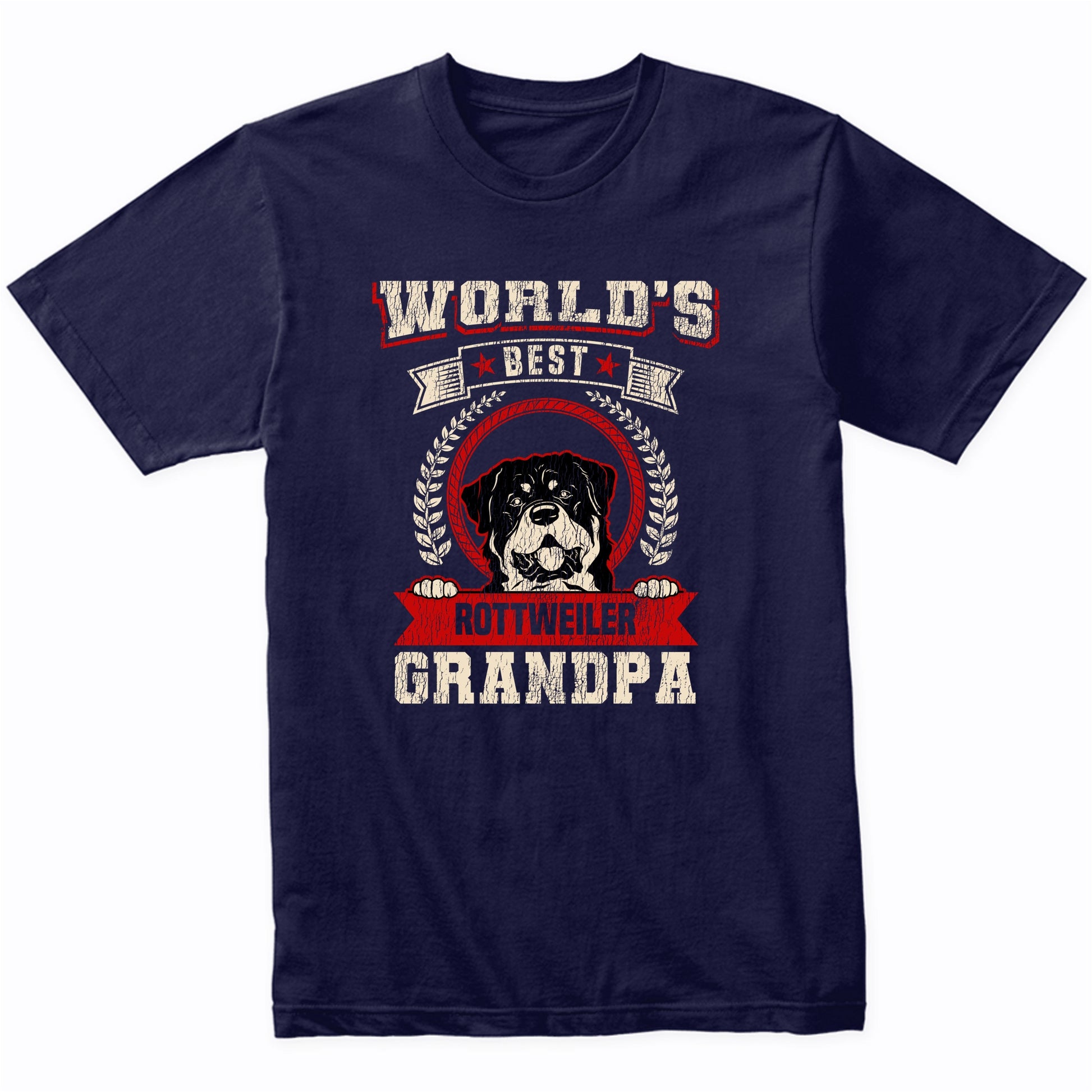 World's Best Rottweiler Grandpa Dog Breed T-Shirt