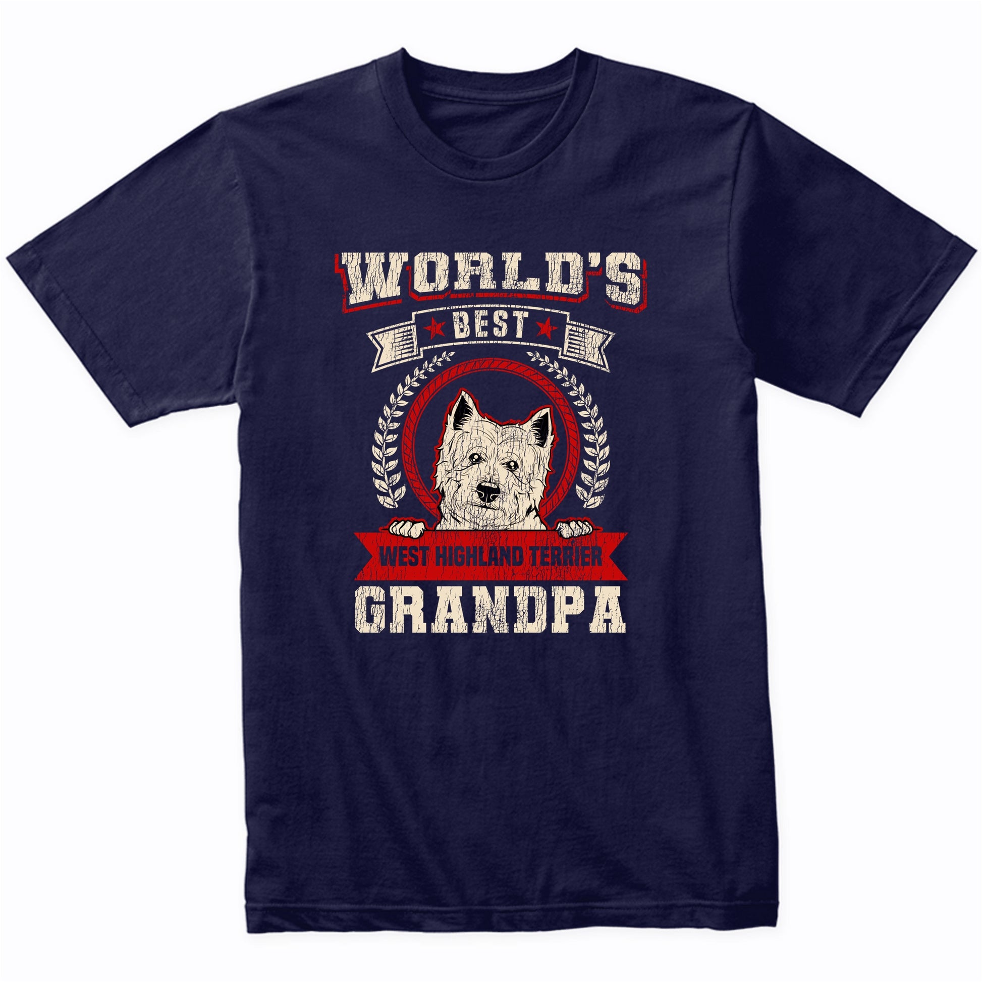 World's Best West Highland Terrier Grandpa Dog Breed T-Shirt