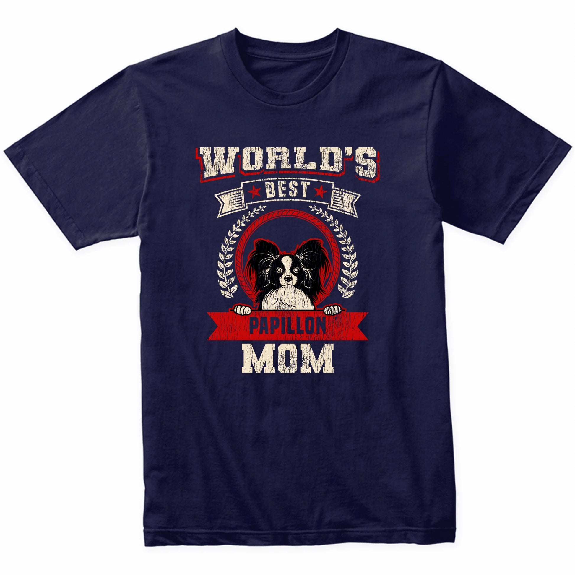 World's Best Papillon Mom Dog Breed T-Shirt