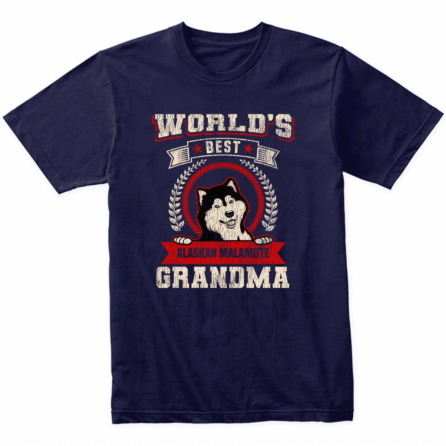 World's Best Alaskan Malamute Grandma Dog Breed T-Shirt