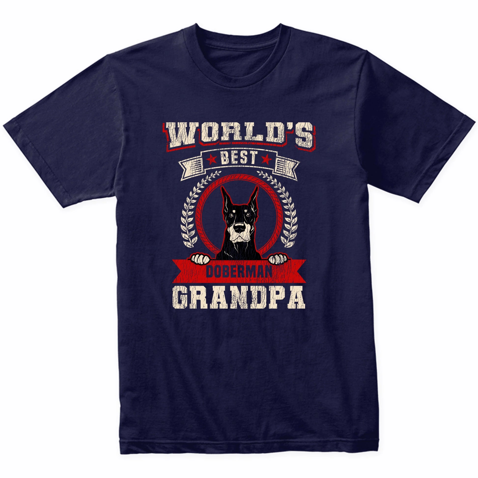 World's Best Doberman Grandpa Dog Breed T-Shirt