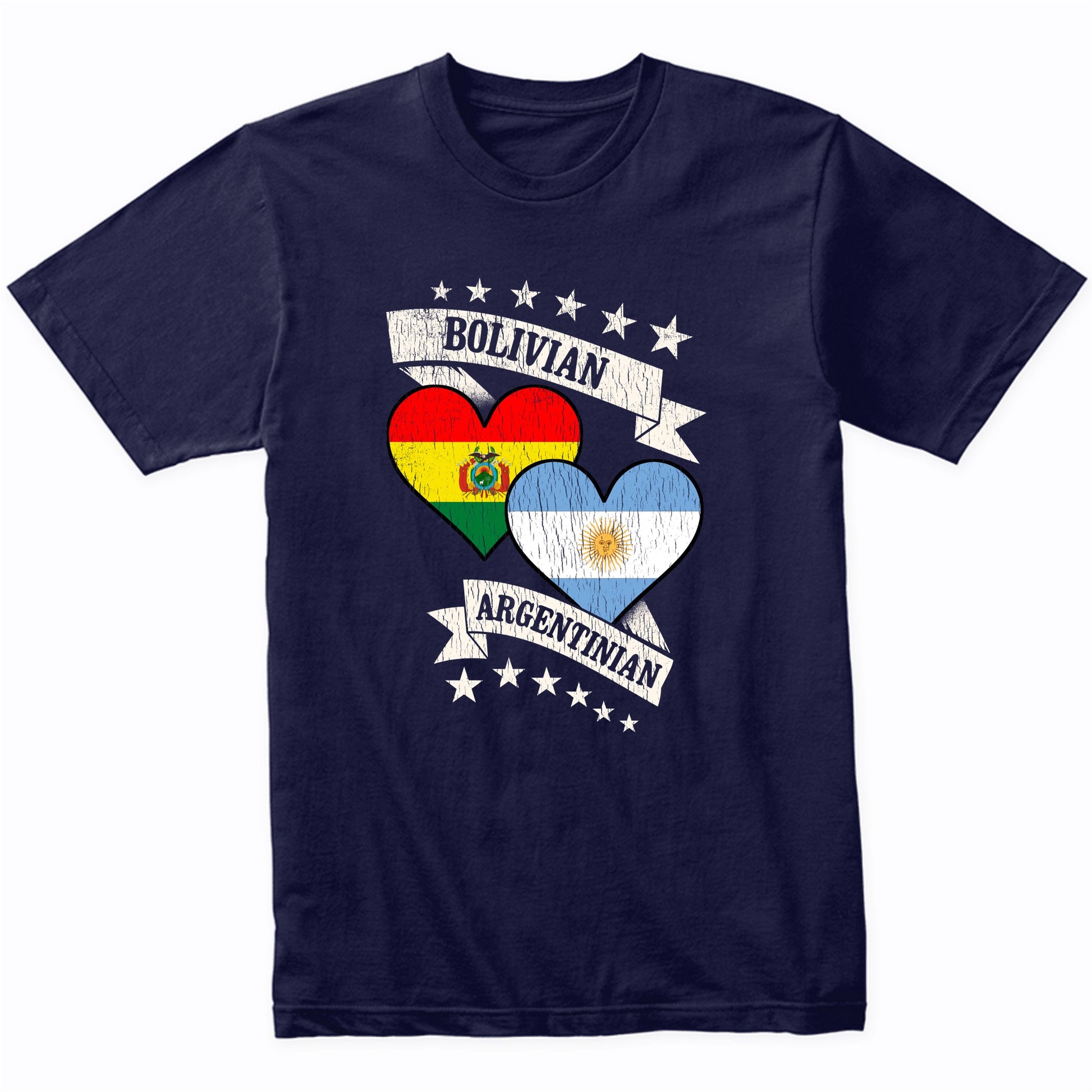 Bolivian Argentinian Heart Flags Bolivia Argentina T-Shirt