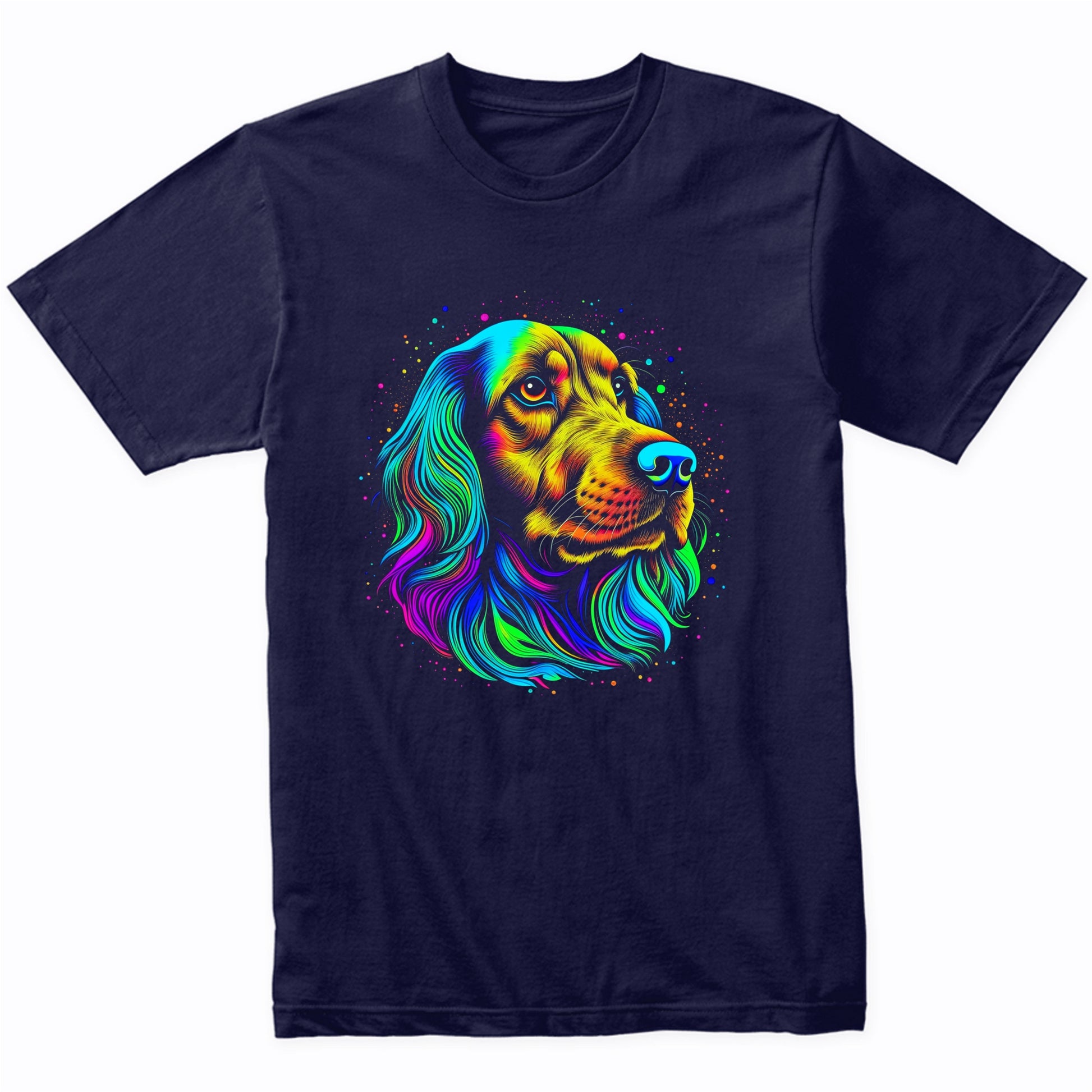 Colorful Bright Irish Setter Vibrant Psychedelic Dog Art T-Shirt