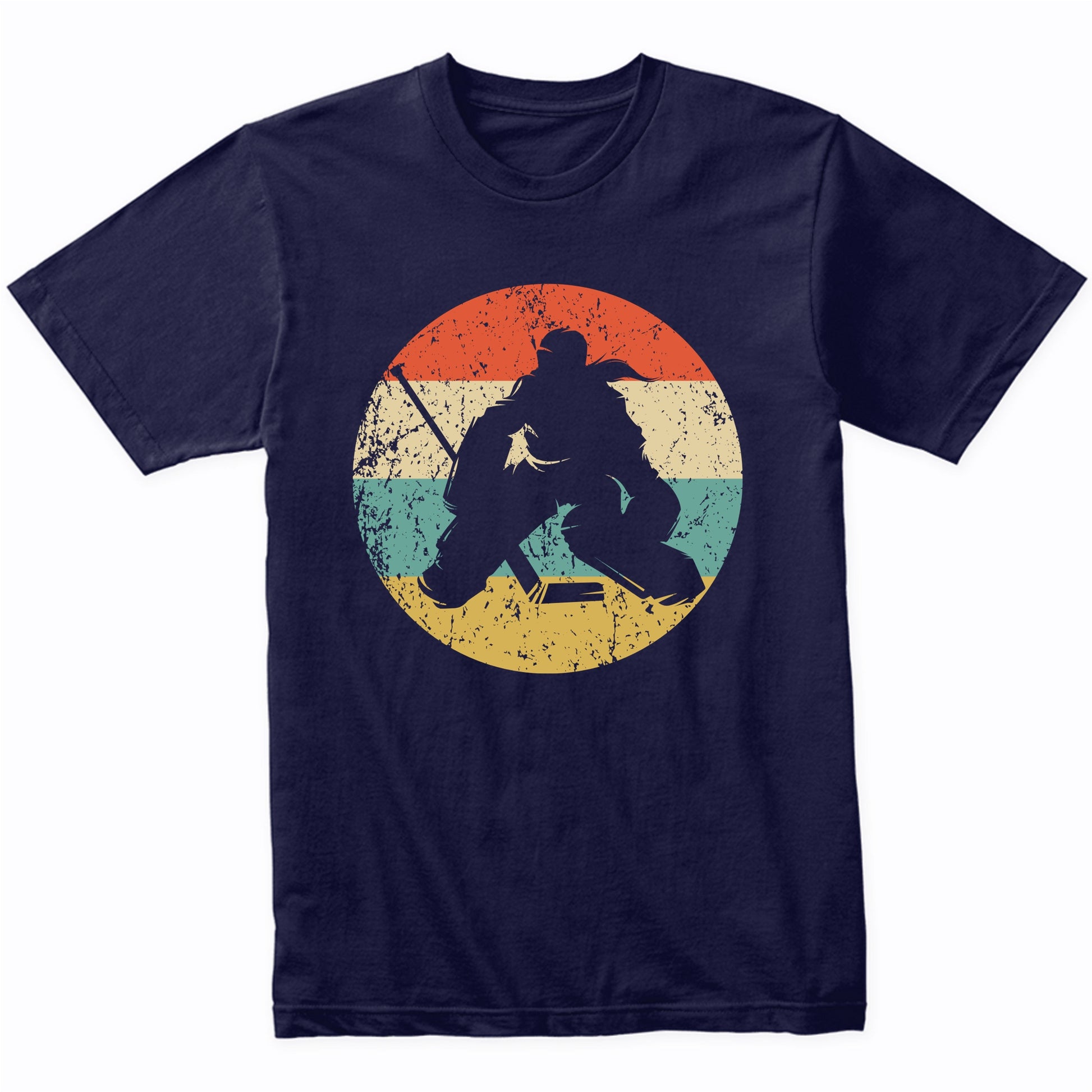 Retro Hockey Goalie Female Athlete Girls Sports T-Shirt