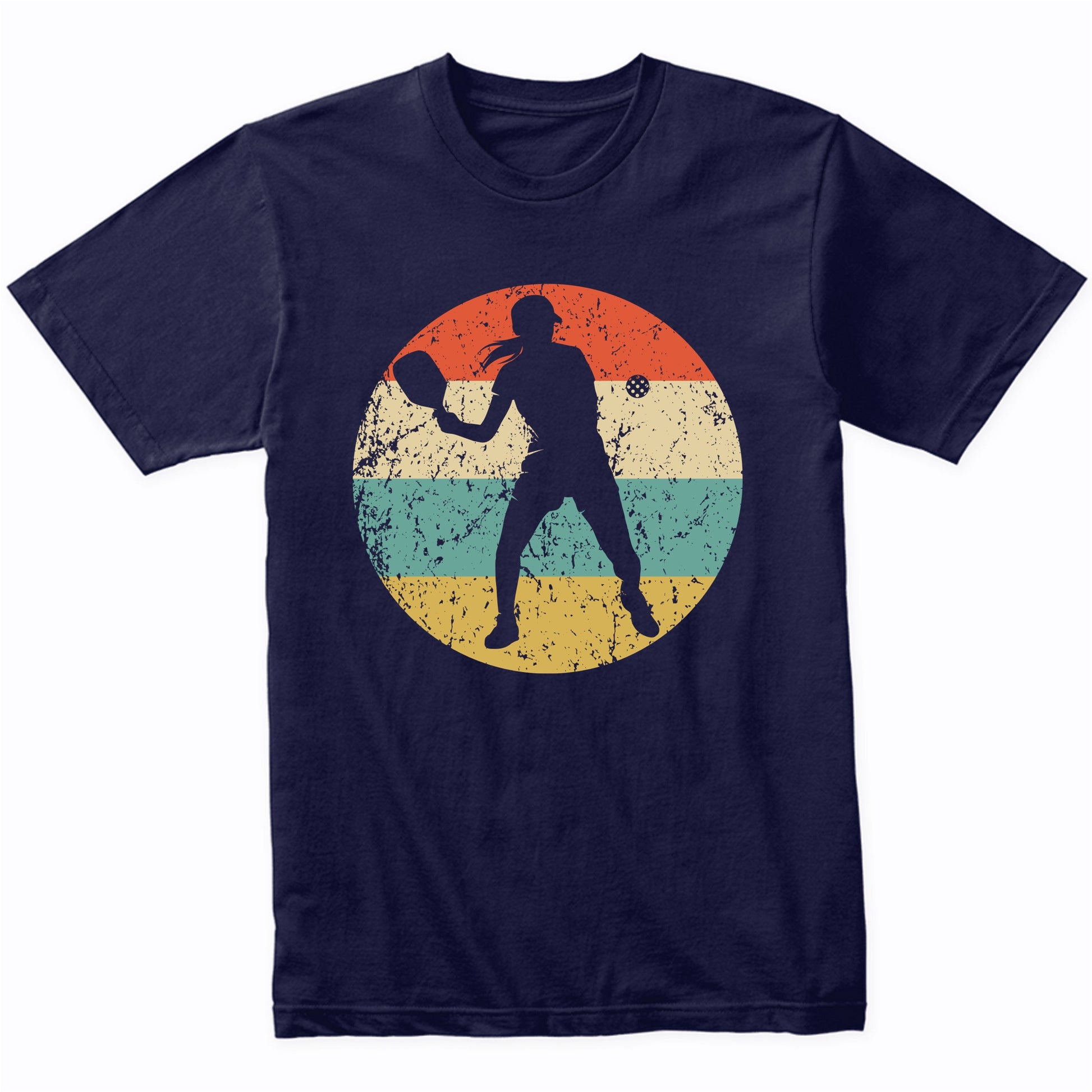 Retro Pickleball Player Female Athlete Girls Sports T-Shirt