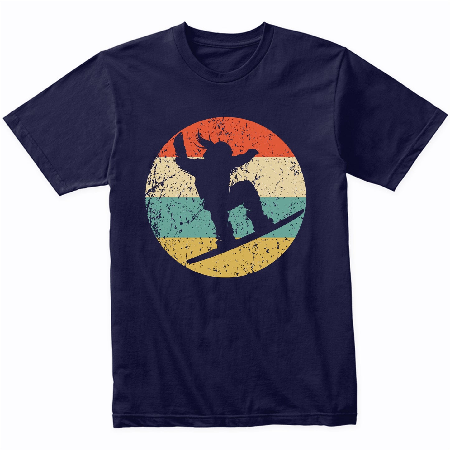 Retro Snowboarder Female Athlete Snowboarding Girls Sports T-Shirt